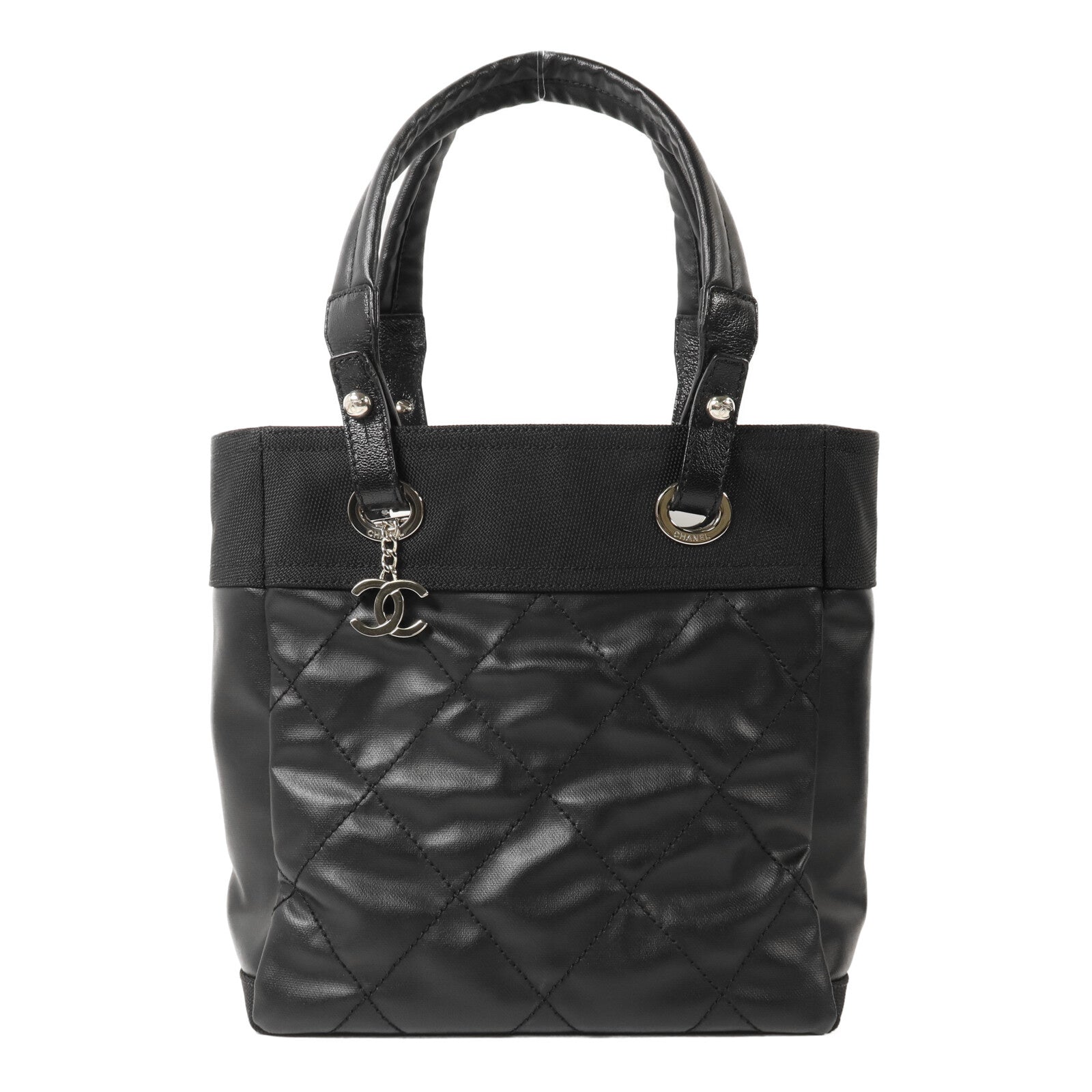 CHANEL 塗層帆布/尼龍Paris Biarritz手挽袋