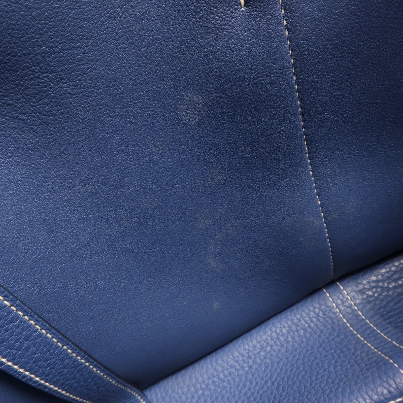 HERMES Clemence皮革Halzan 31銀扣手挽肩背兩用袋Bleu Agate