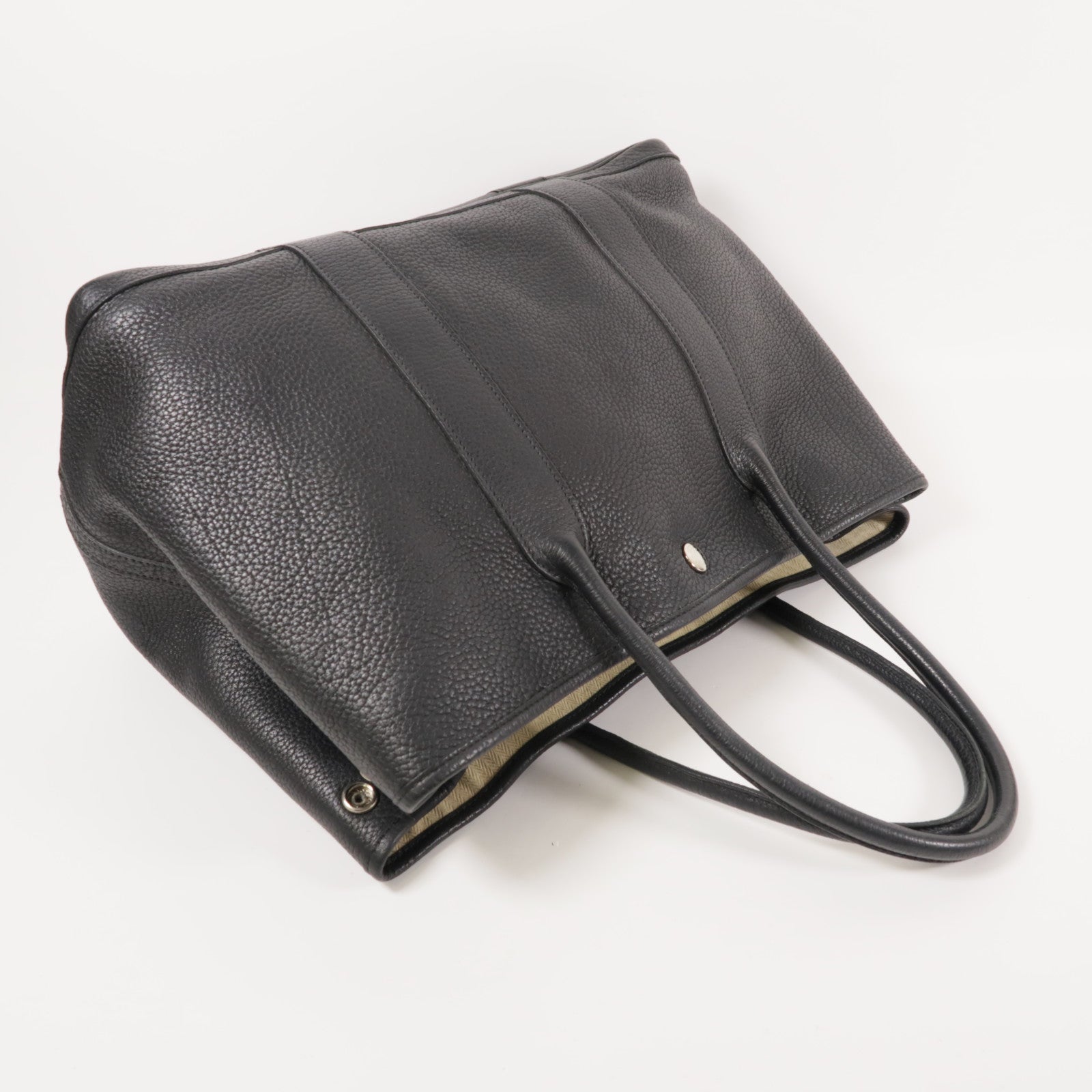 HERMES Negonda皮革GardenParty PM銀扣手挽袋