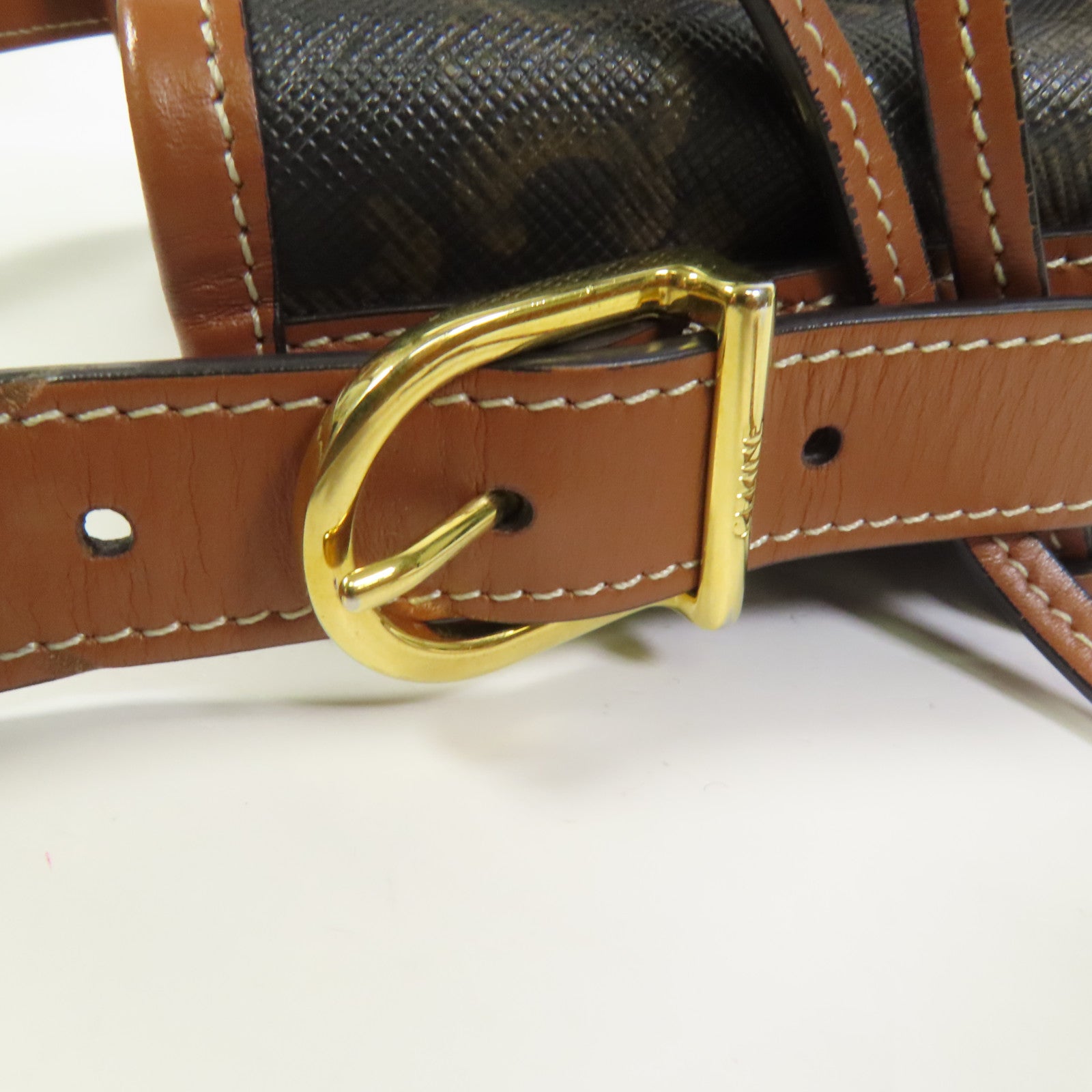 CELINE 塗層帆布Triomphe Drawstring Small bucket肩背袋