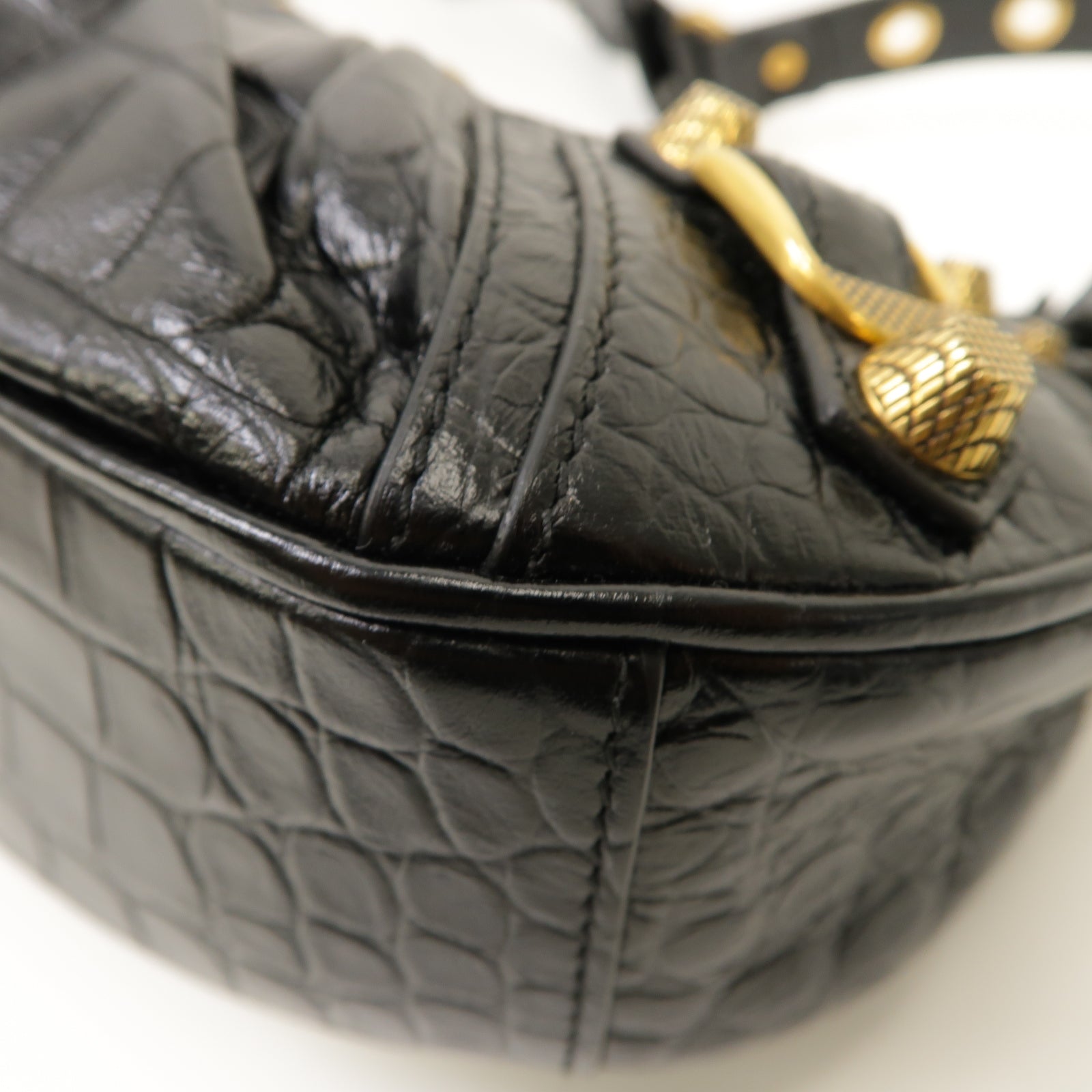 BALENCIAGA 【激減優惠】牛皮皮革Le Cagole Xs Shoulder Bag金扣肩背袋黑色