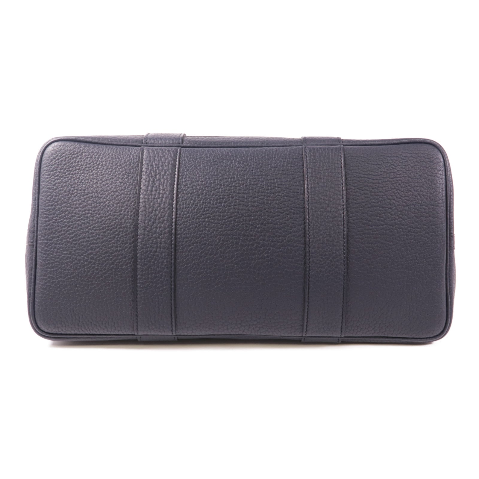 HERMES Negonda皮革Garden Party PM銀扣手挽袋76 Bleu Indigo
