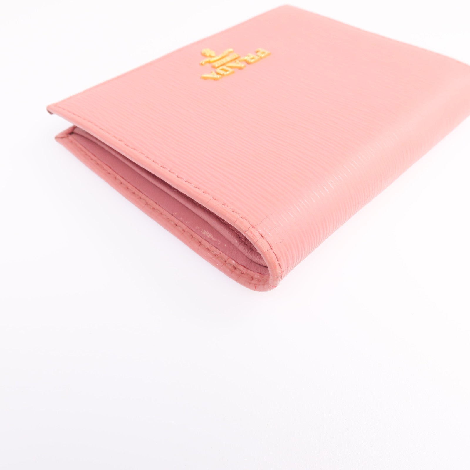 PRADA 牛皮皮革Wallet金扣錢包