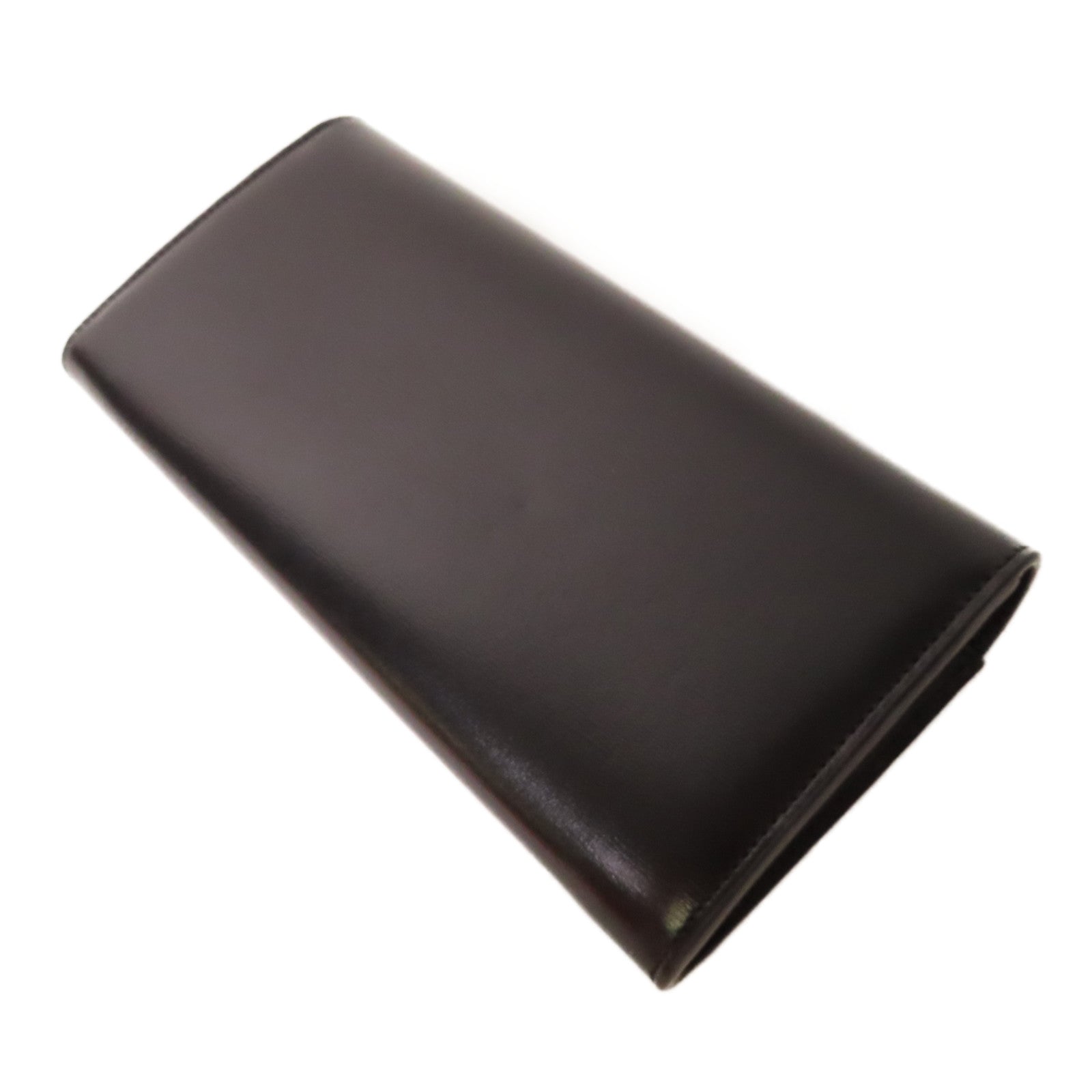 CELINE 牛皮皮革Triomphe Long Wallet金扣長錢包黑色