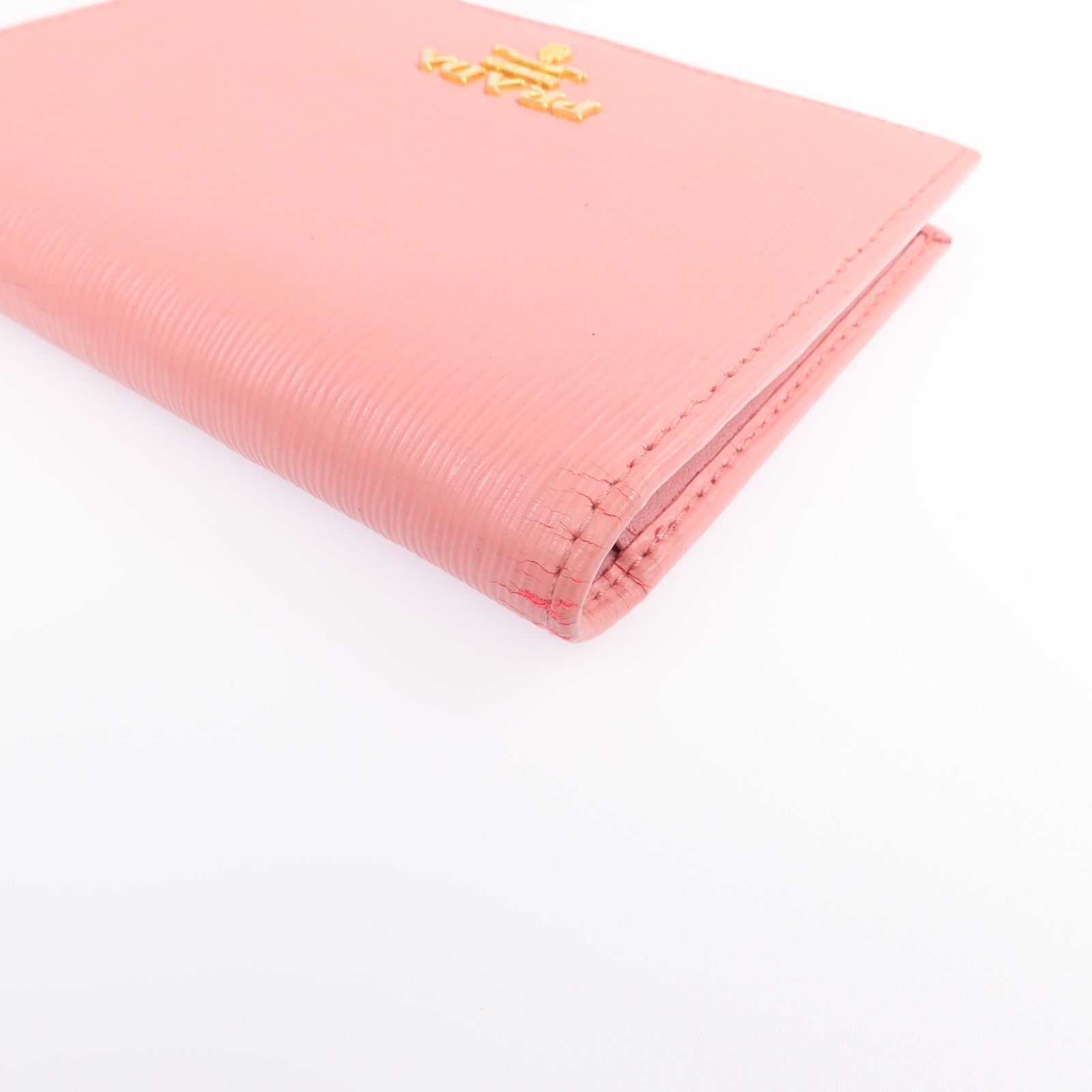 PRADA 牛皮皮革Wallet金扣錢包