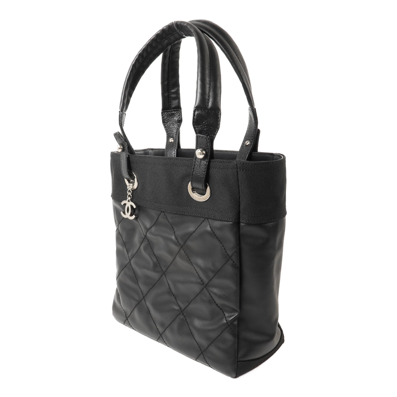 CHANEL 塗層帆布/尼龍Paris Biarritz手挽袋