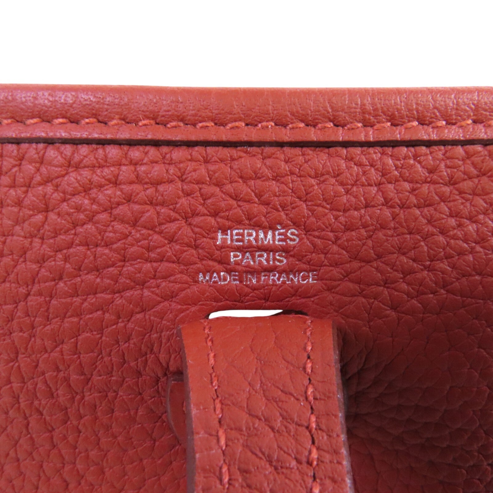 HERMES Clemence皮革Evelyne TPM銀扣肩背袋