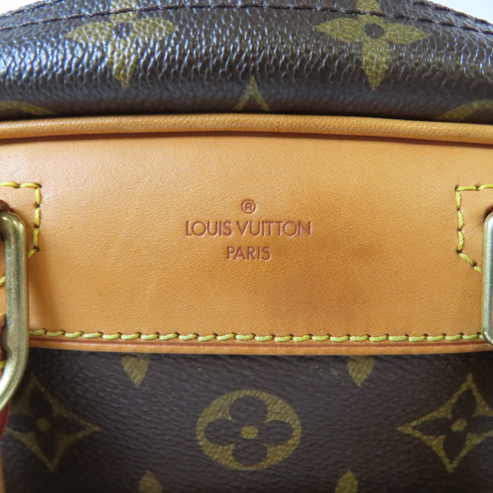 LOUIS VUITTON Monogram Trouville Handbag金扣手挽袋啡色