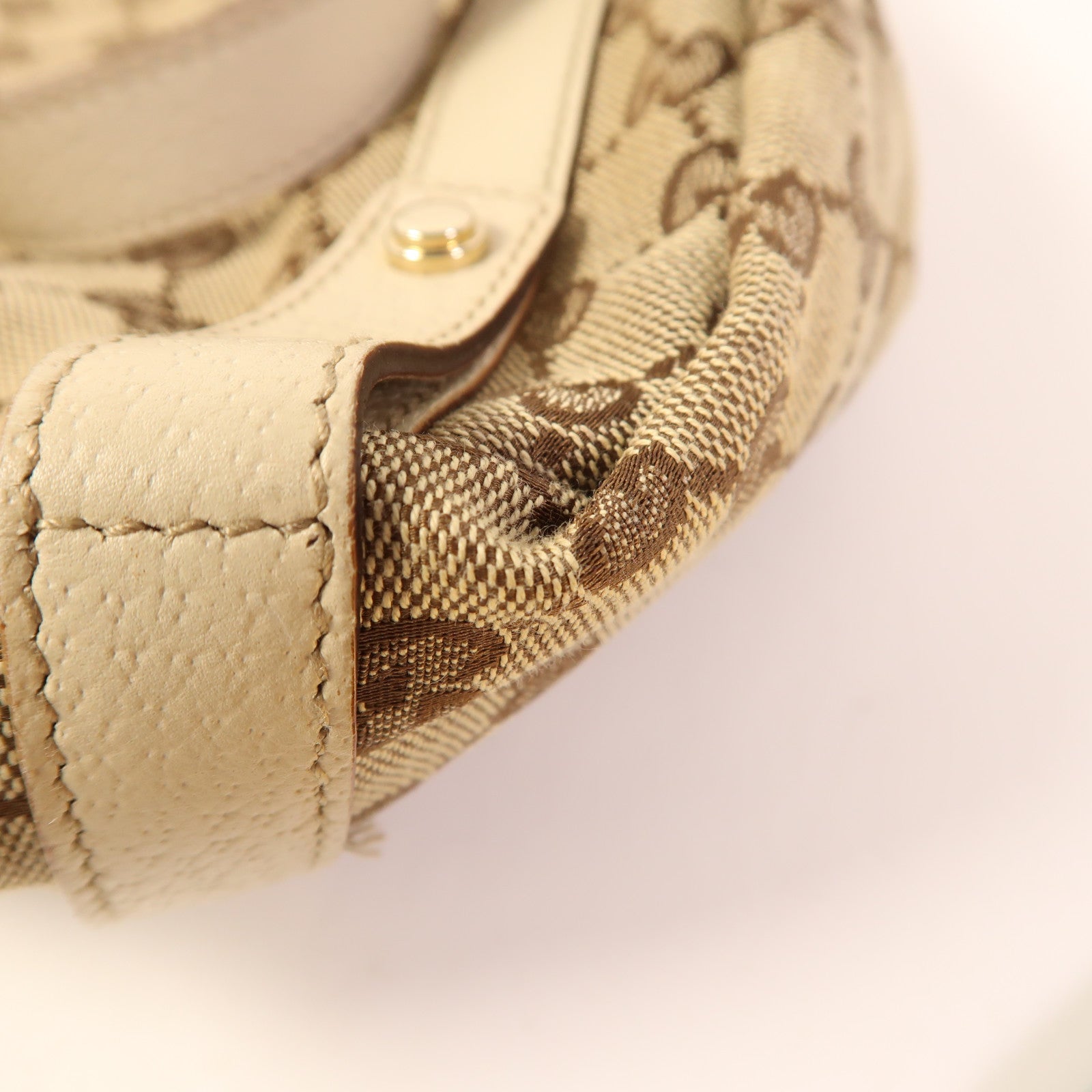 GUCCI 帆布Shoulder Bag銀扣肩背袋