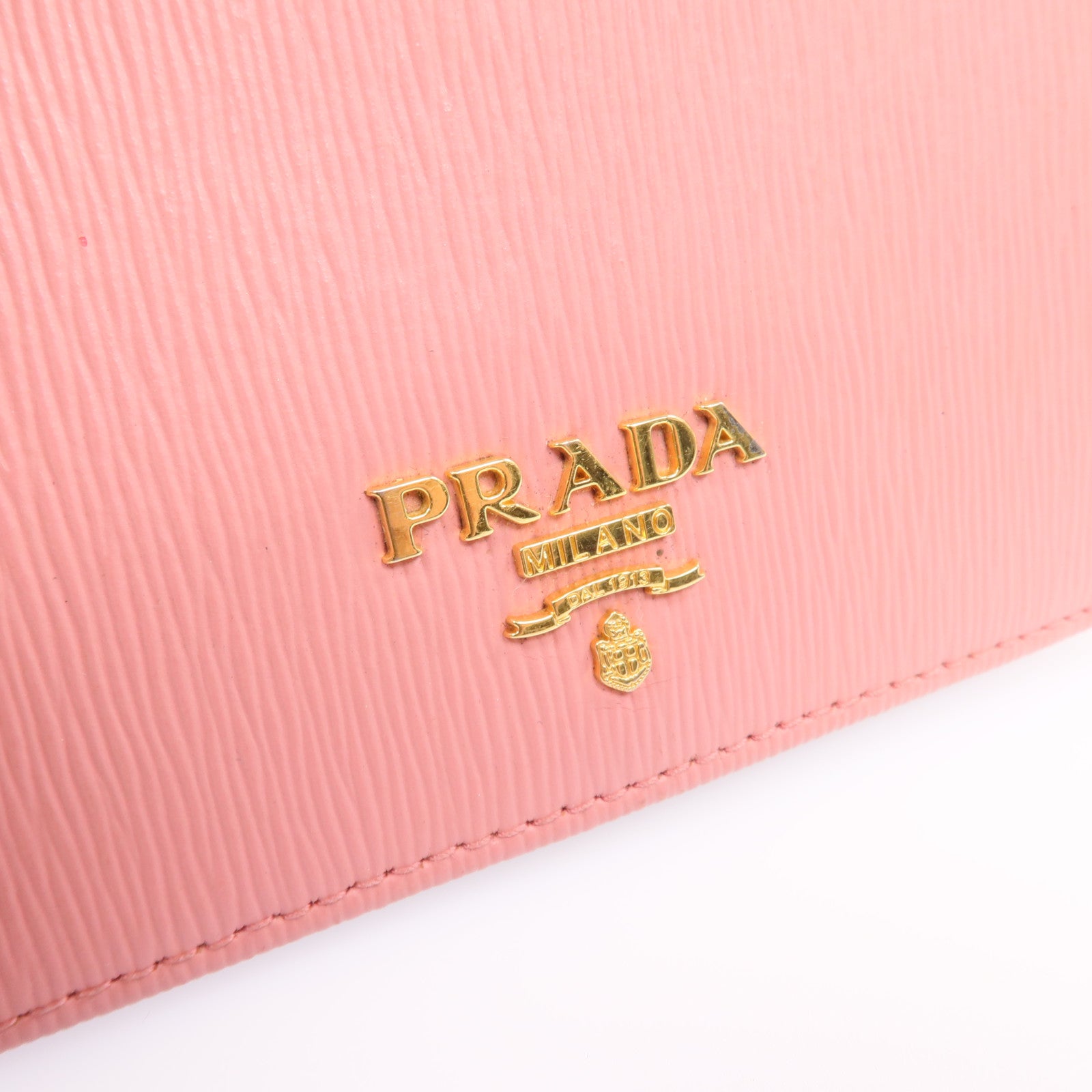 PRADA 牛皮皮革Wallet金扣錢包