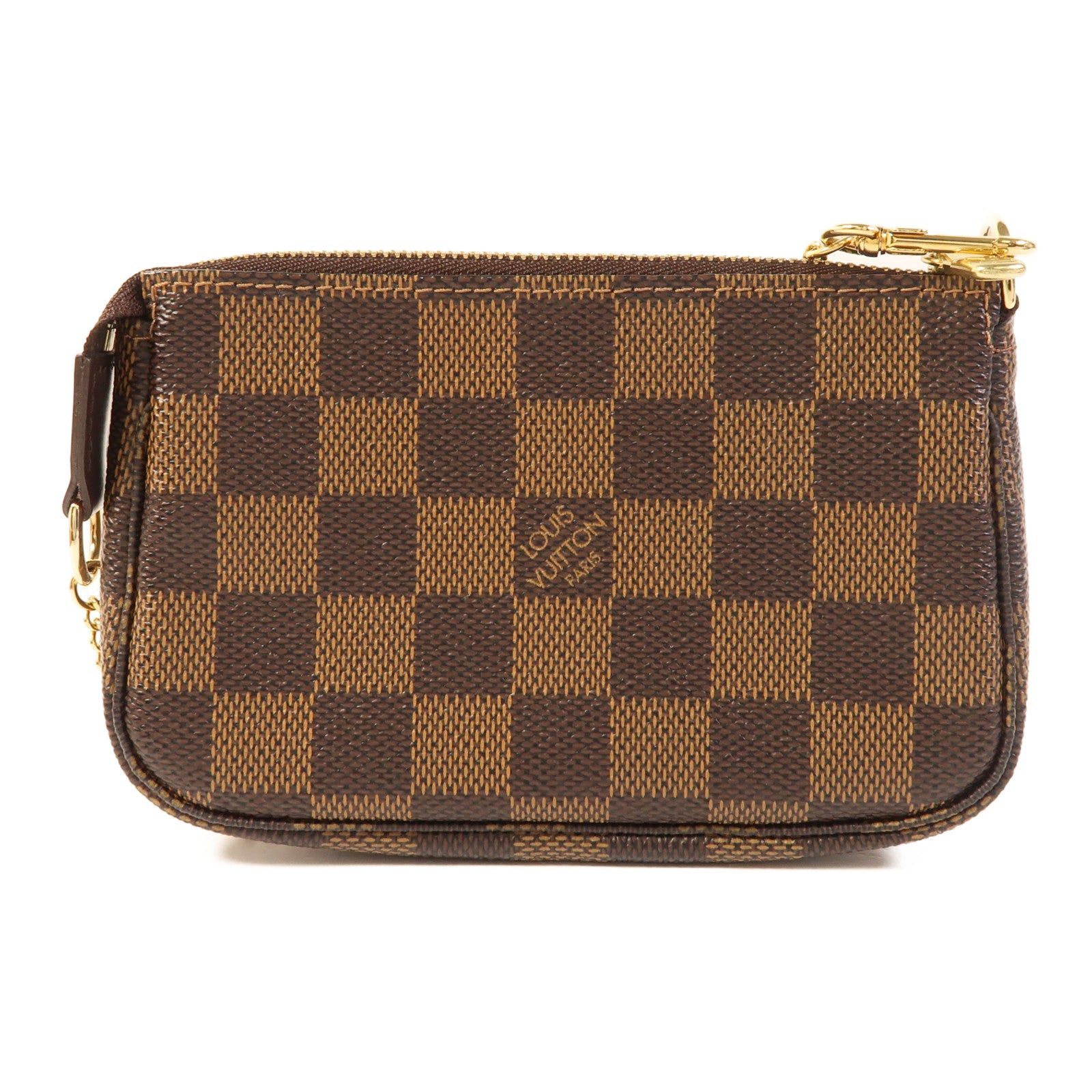 LOUIS VUITTON Damier Mini Pochette金扣手挽袋