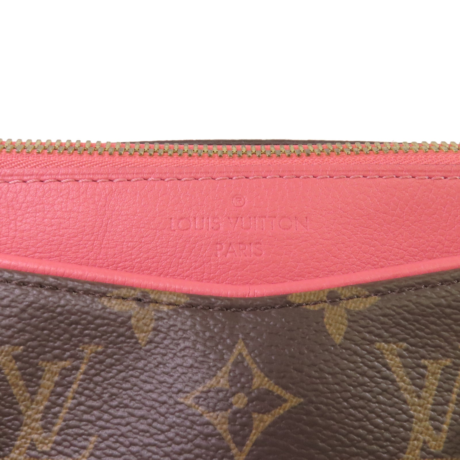 LOUIS VUITTON Monogram Pallas 2Way Shoulder Bag金扣手挽肩背兩用袋啡色/粉紅色