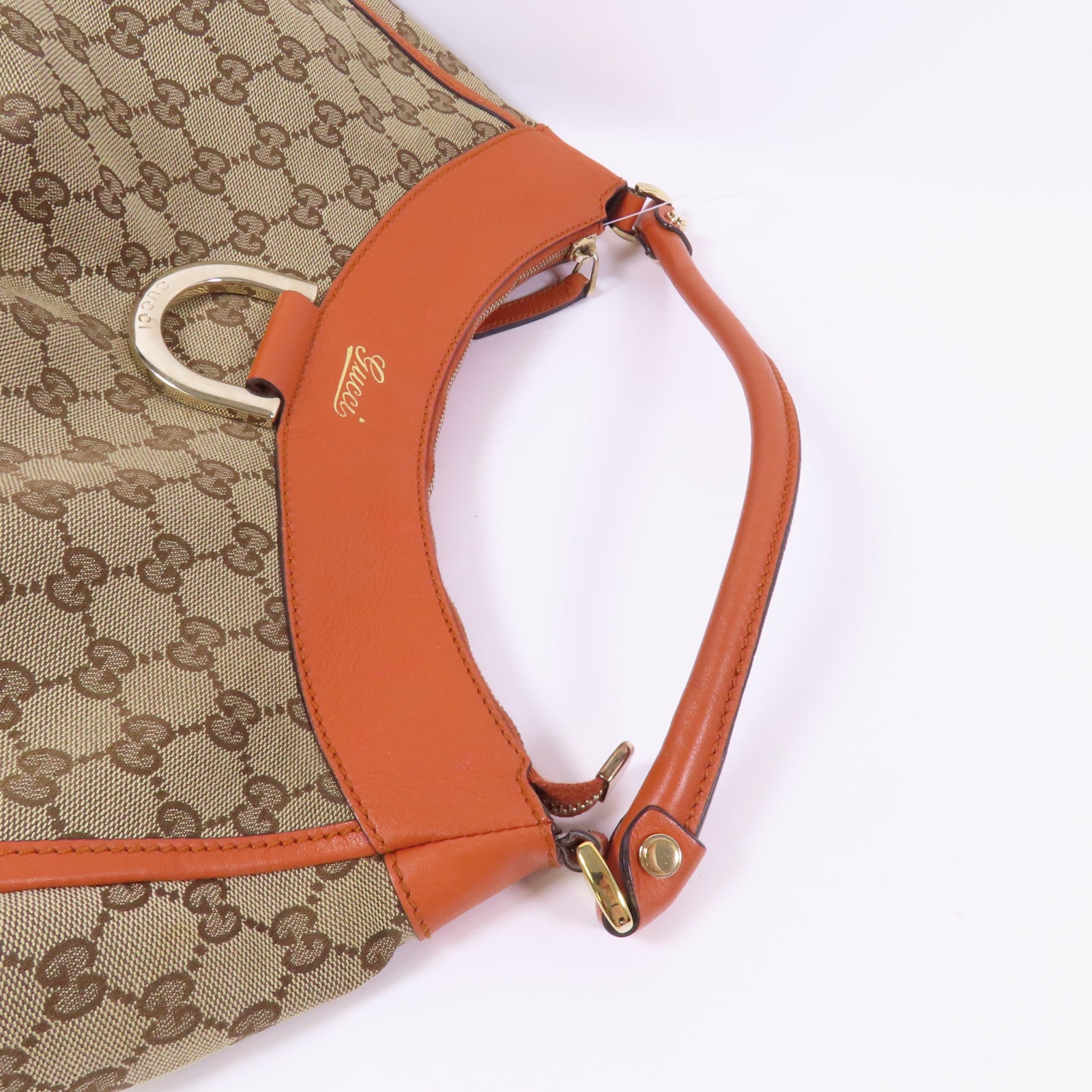GUCCI 帆布GG Abbey D Ring Tote Bag金扣肩背袋