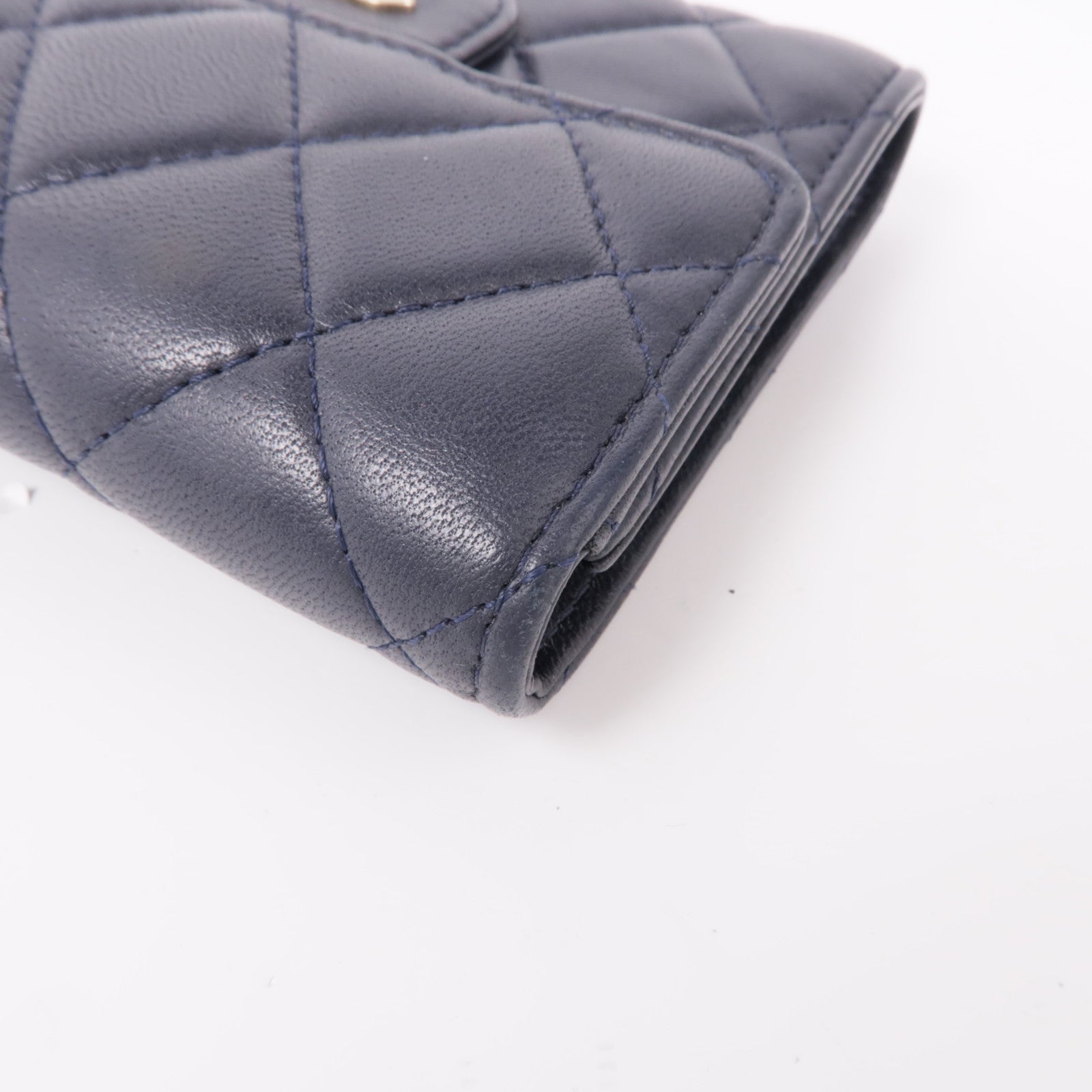 CHANEL 羊皮皮革Wallet金扣錢包