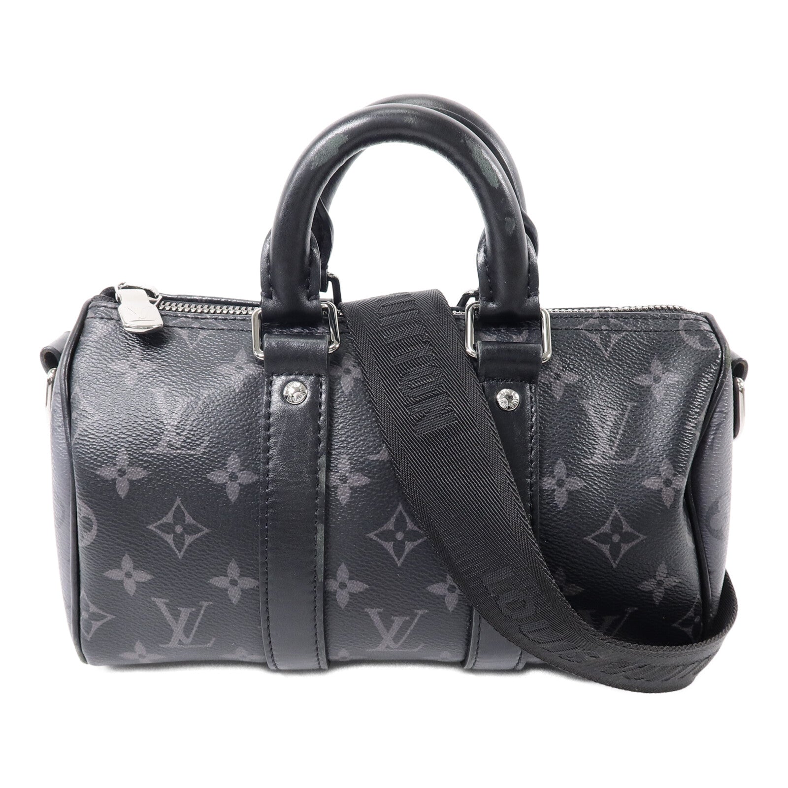 LOUIS VUITTON Monogram Eclipse Keepall Bandouliere 25肩背袋