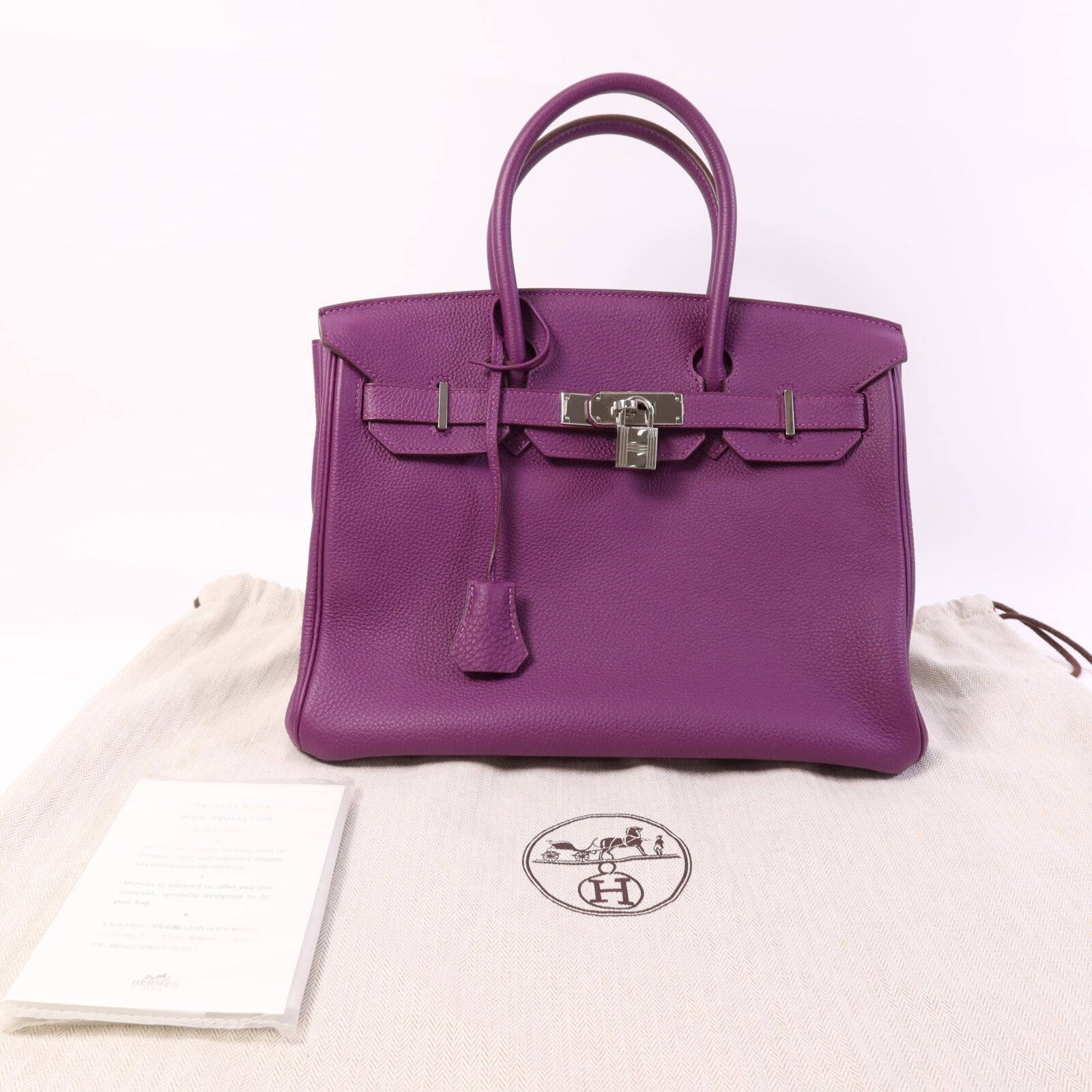 HERMES Togo皮革Birkin 30銀扣手挽袋