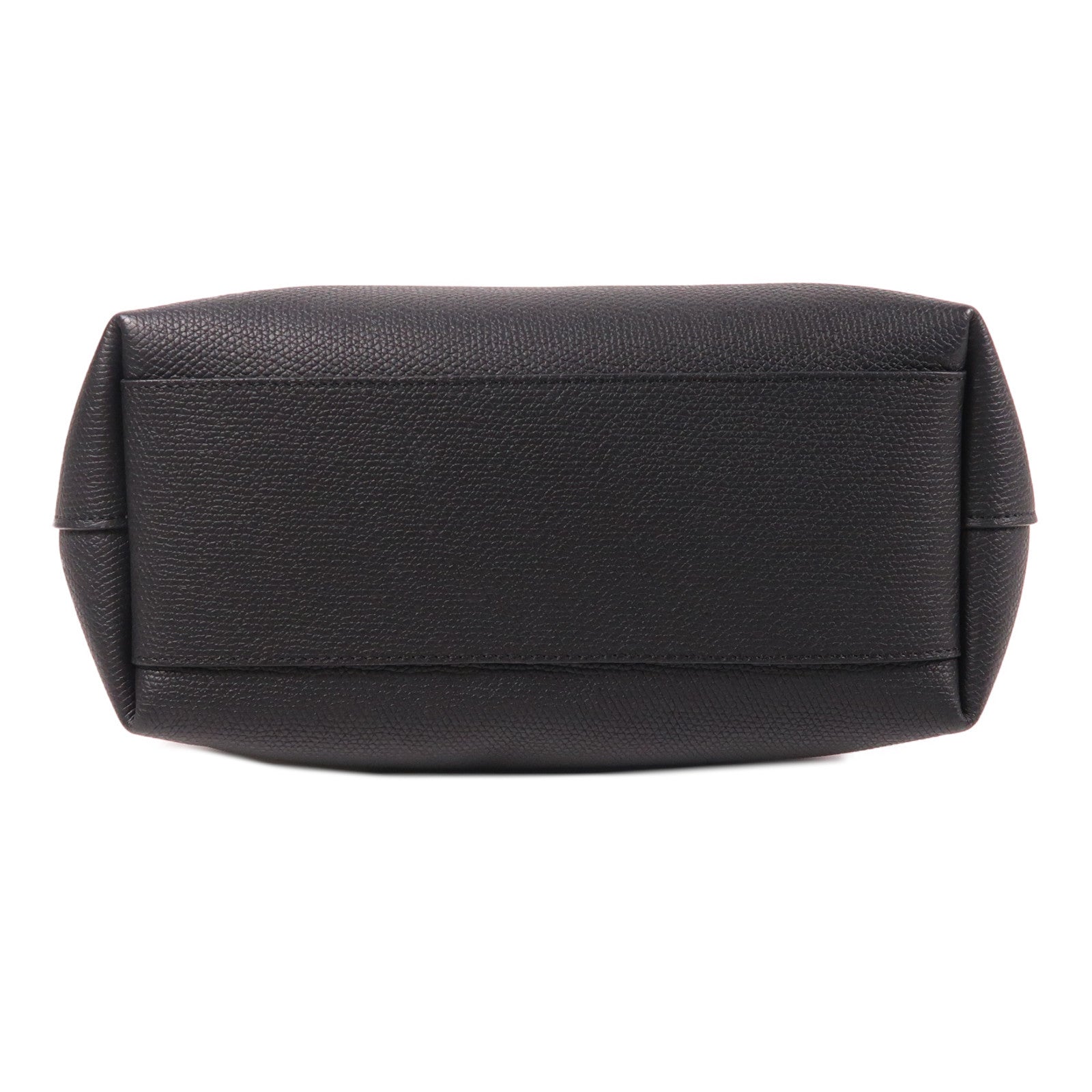 Longchamp 牛皮皮革Shoulder Bag銀扣肩背袋黑色