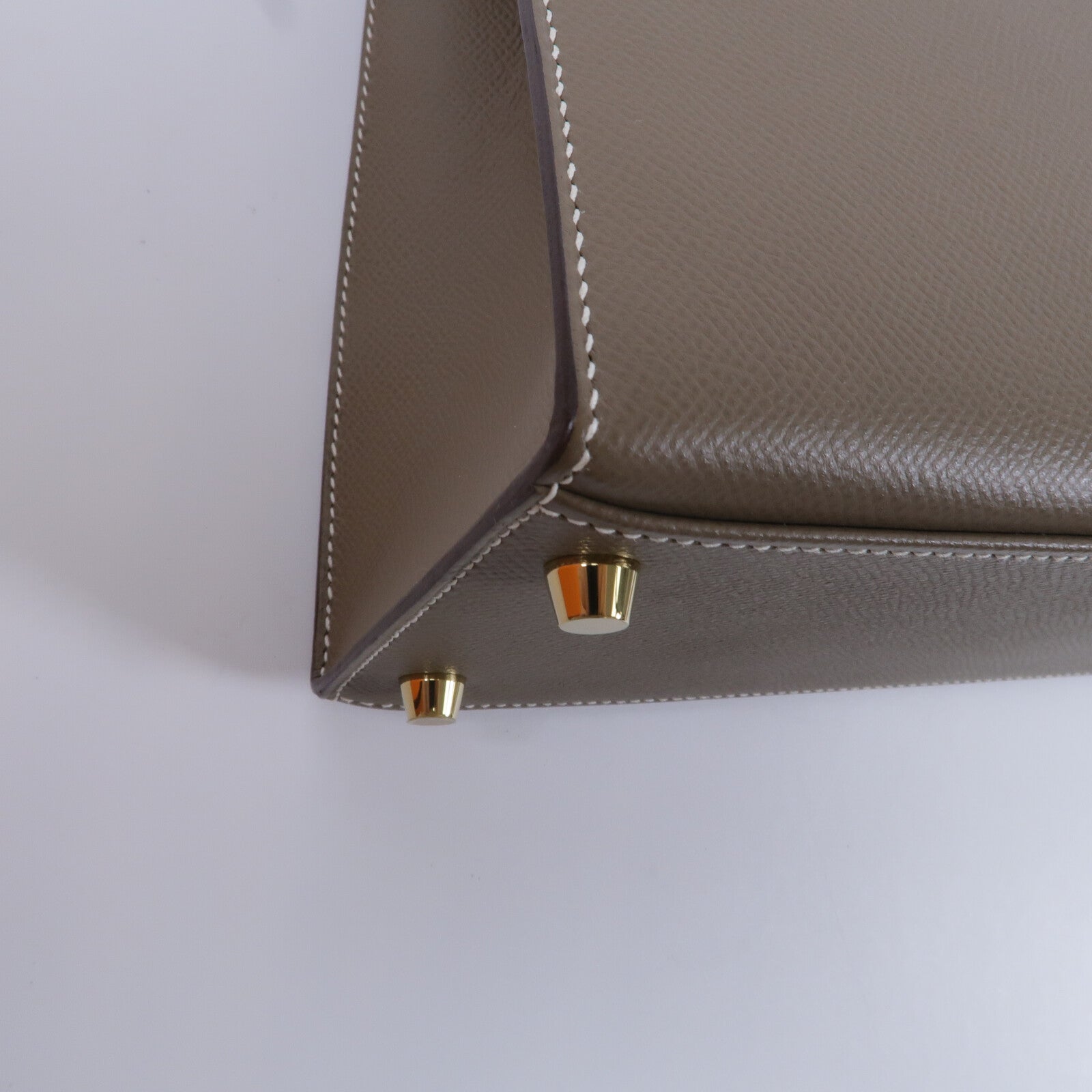 HERMES Epsom皮革Kelly 28手挽肩背兩用袋Etoupe