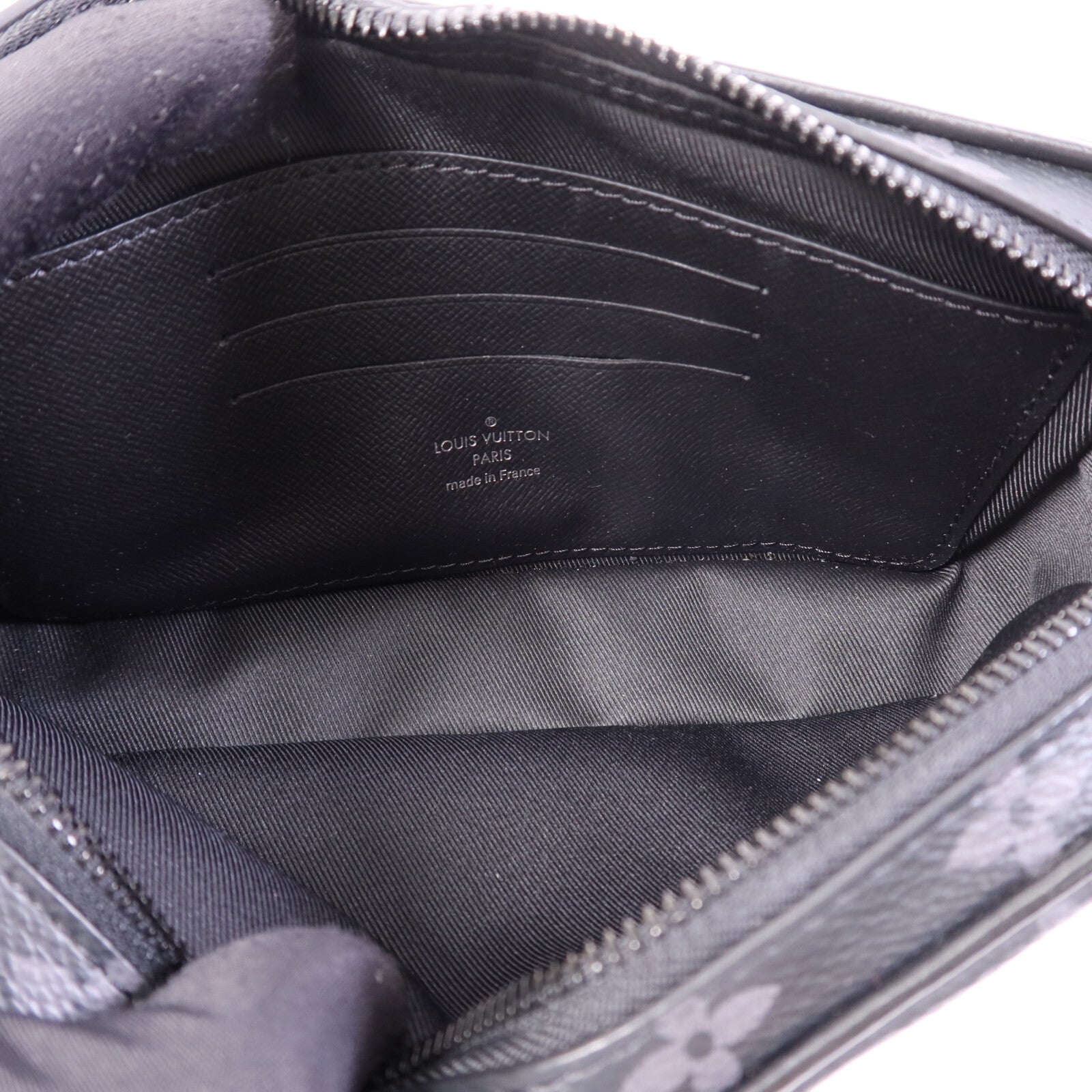 LOUIS VUITTON Monogram Eclipse Pochette Volga Clutch Bag手拿包