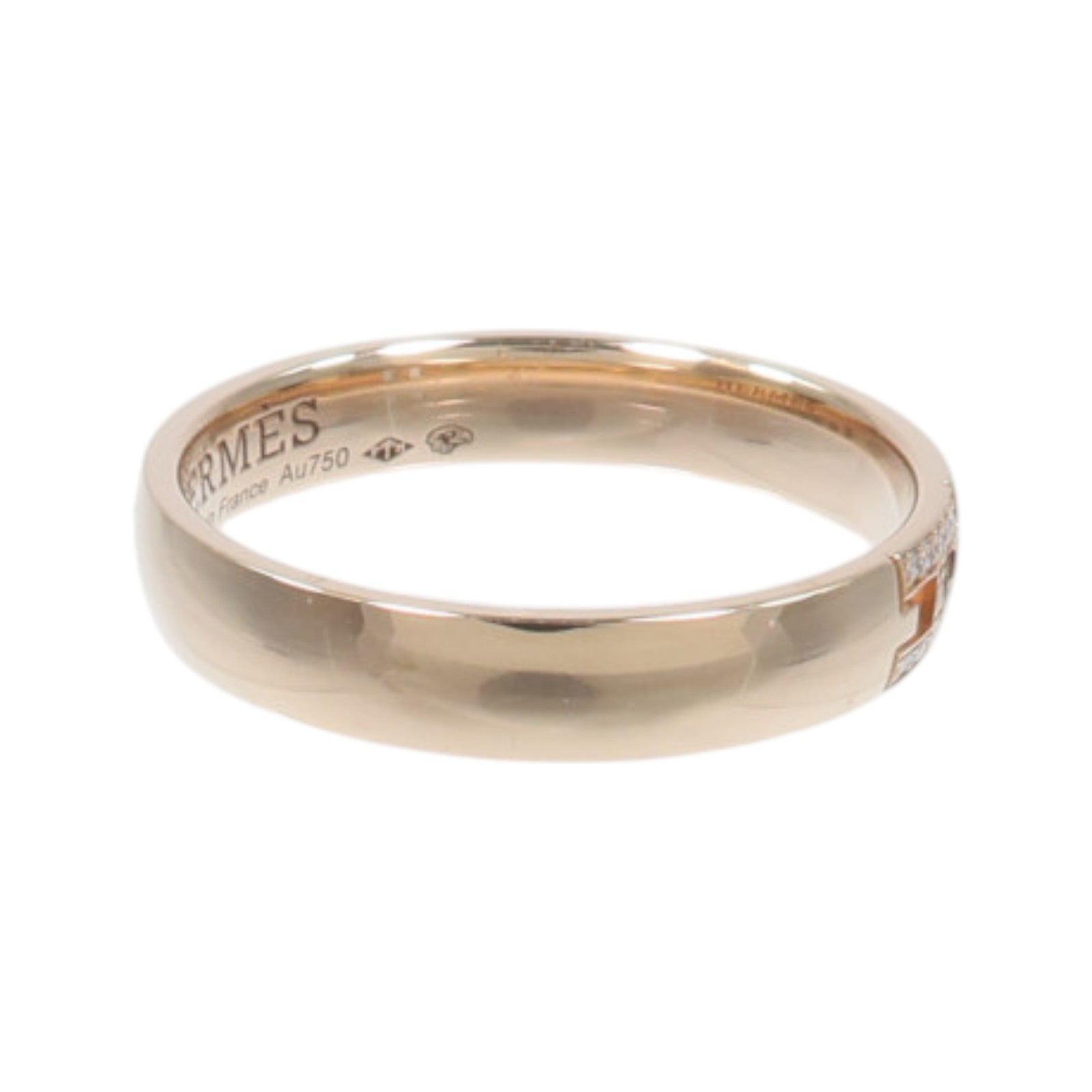 HERMES 18K玫瑰金Ever Herakles Ring鑽石戒指