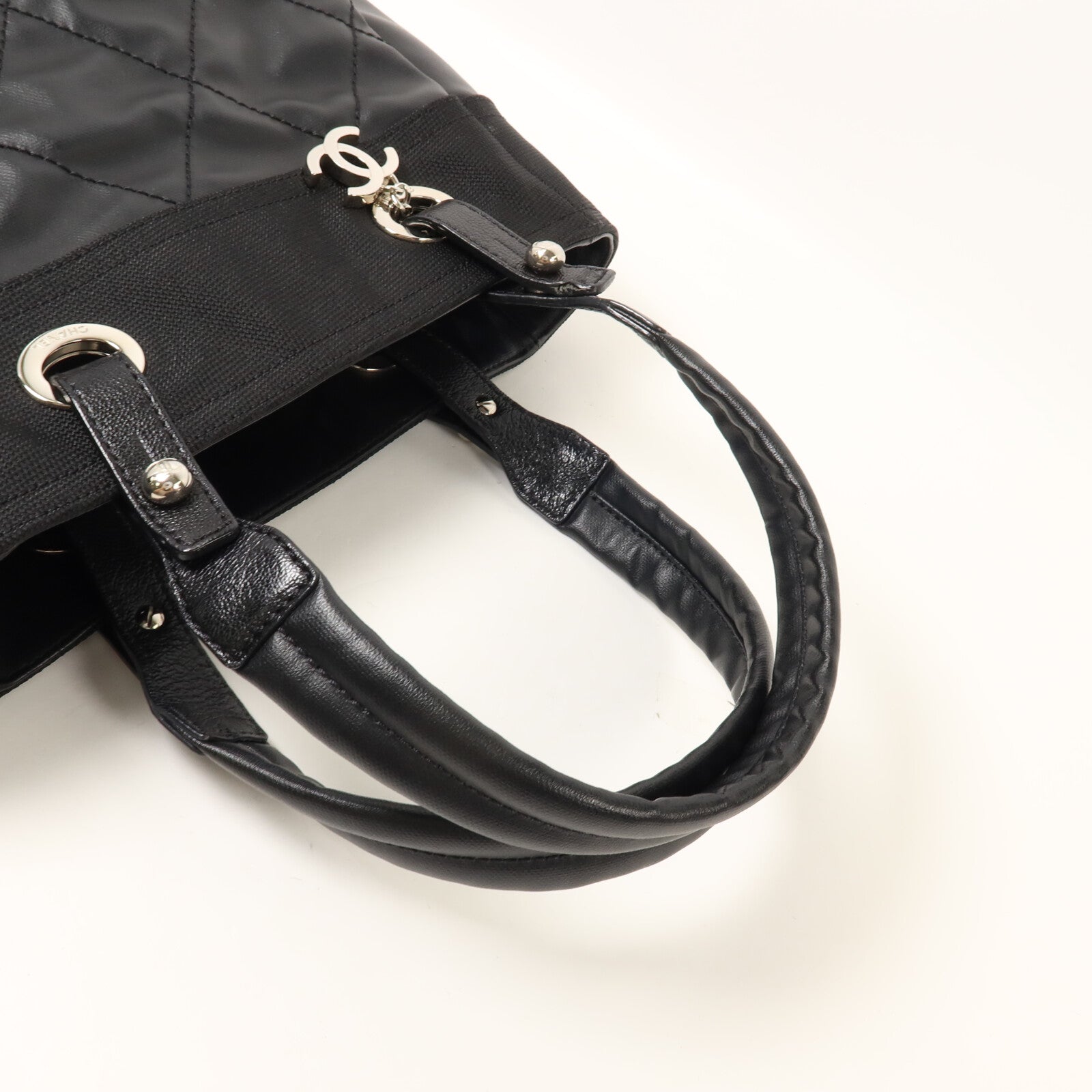 CHANEL 塗層帆布/尼龍Paris Biarritz手挽袋