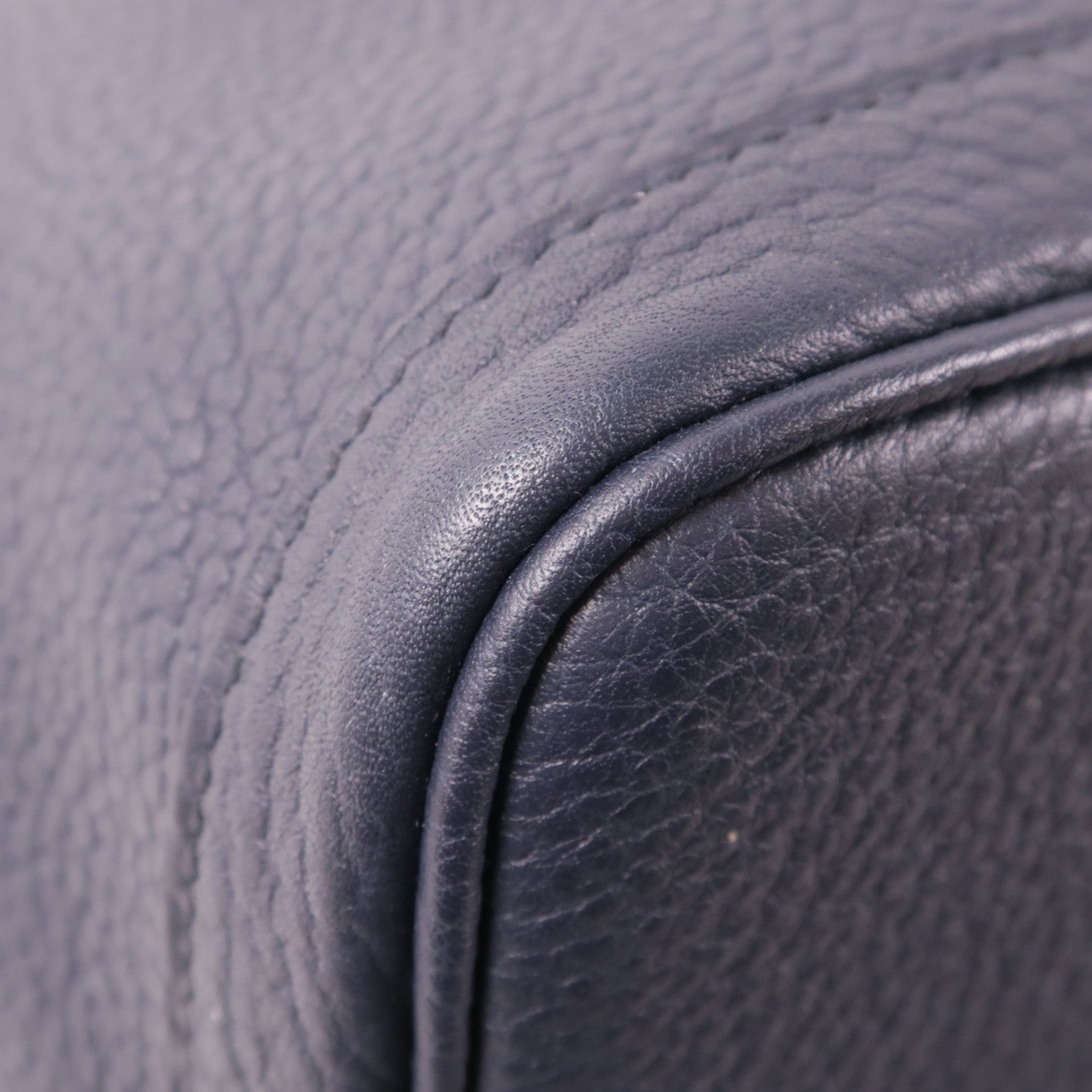 HERMES Negonda皮革Garden Party PM銀扣手挽袋76 Bleu Indigo