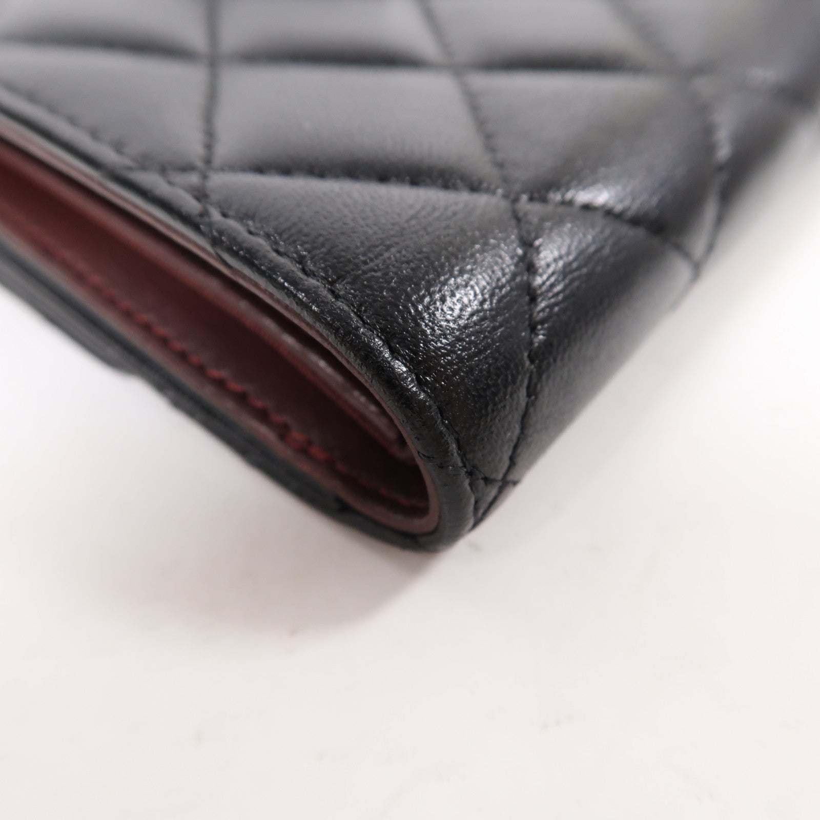 CHANEL 羊皮皮革Wallet銀扣錢包