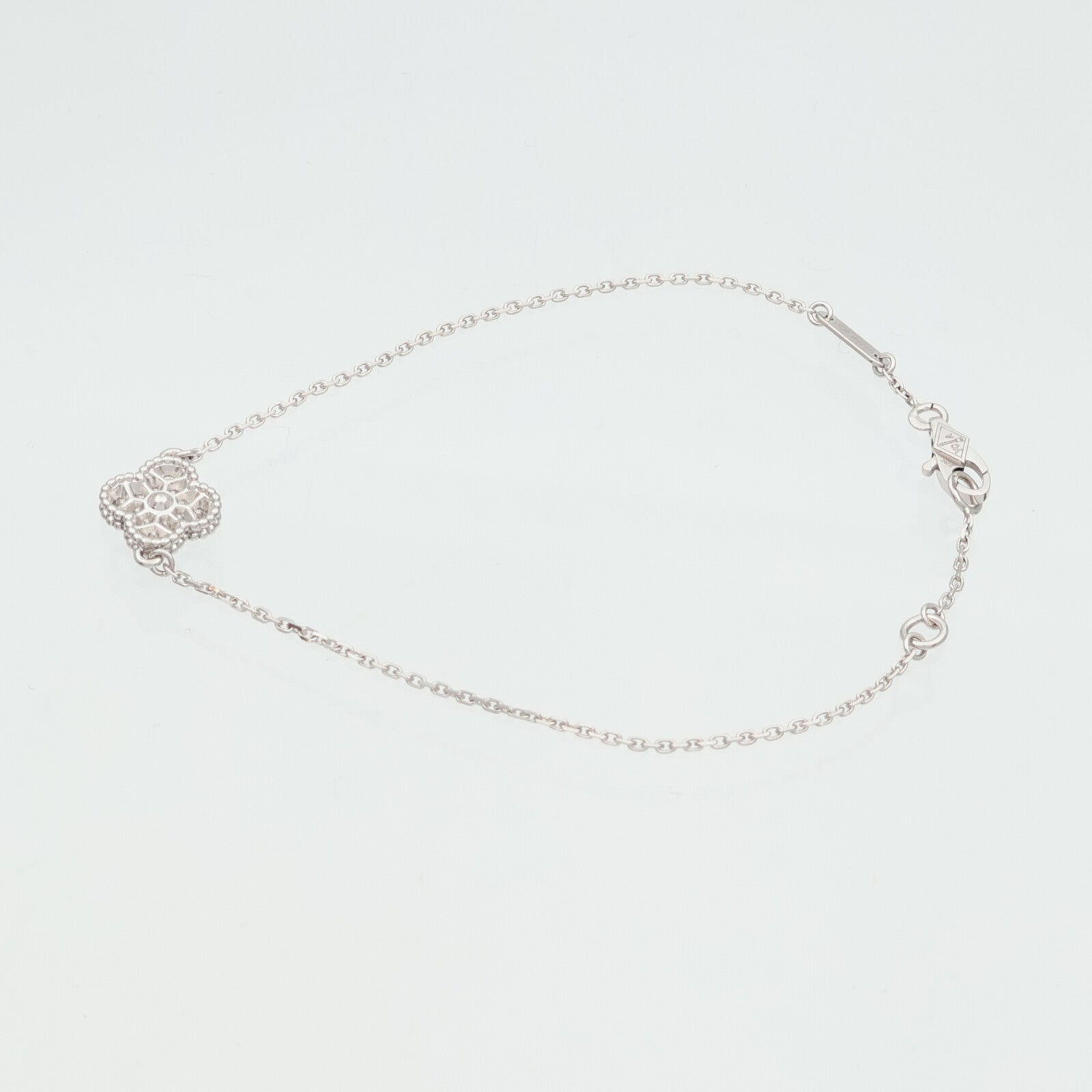 Van Cleef & Arpels 18K白金Sweet Alhambra鑽石手鏈