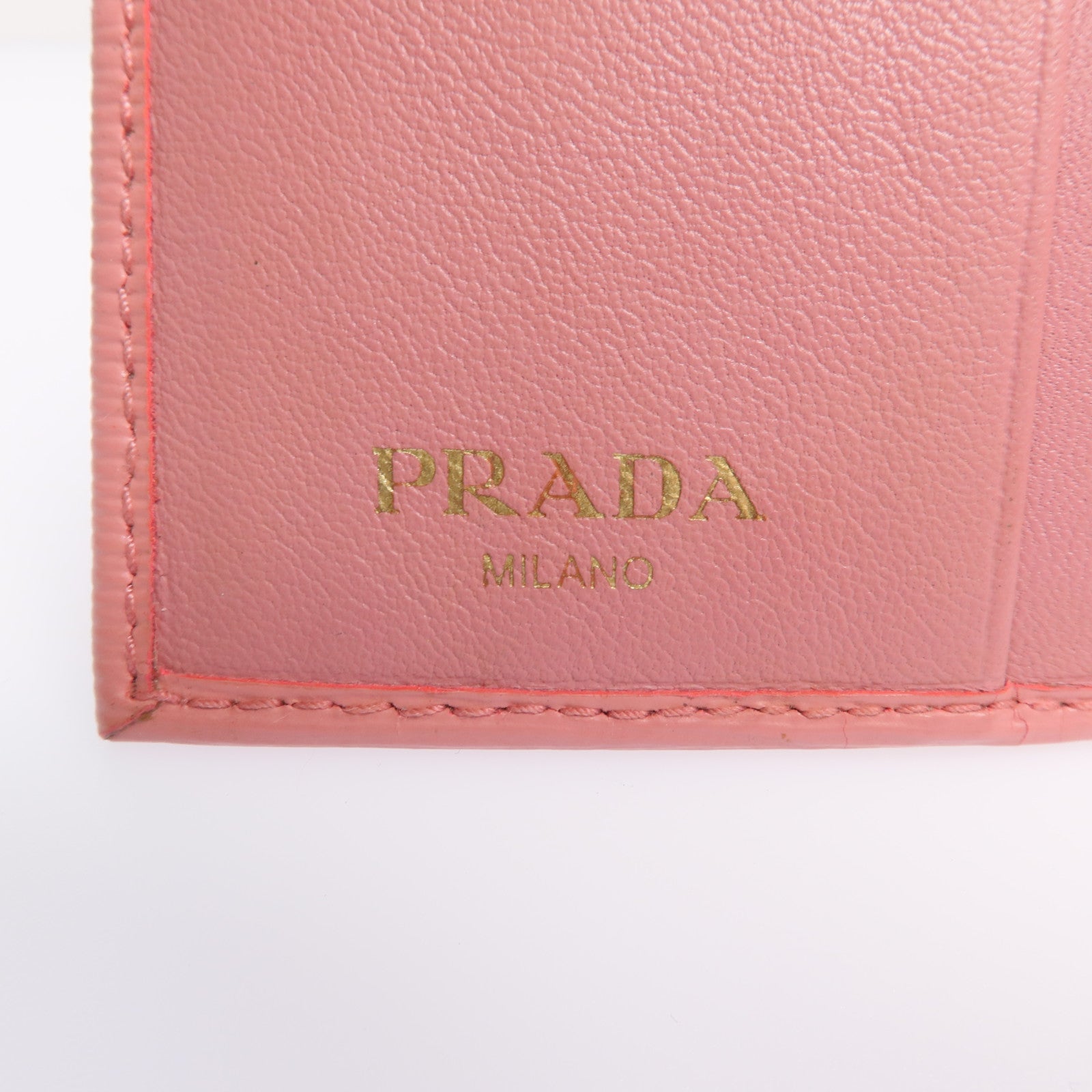 PRADA 牛皮皮革Wallet金扣錢包