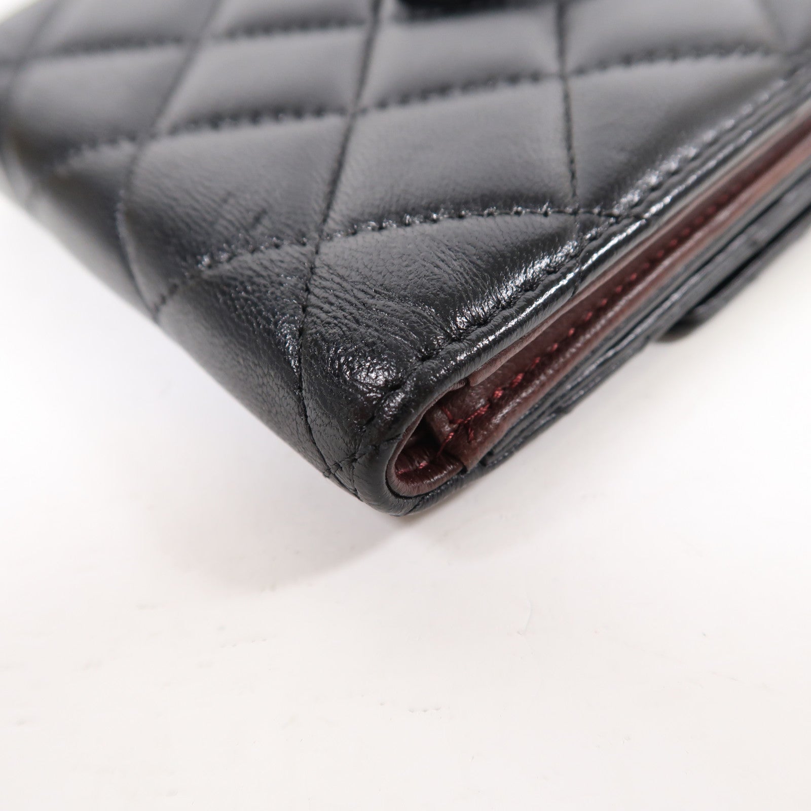 CHANEL 羊皮皮革Wallet銀扣錢包