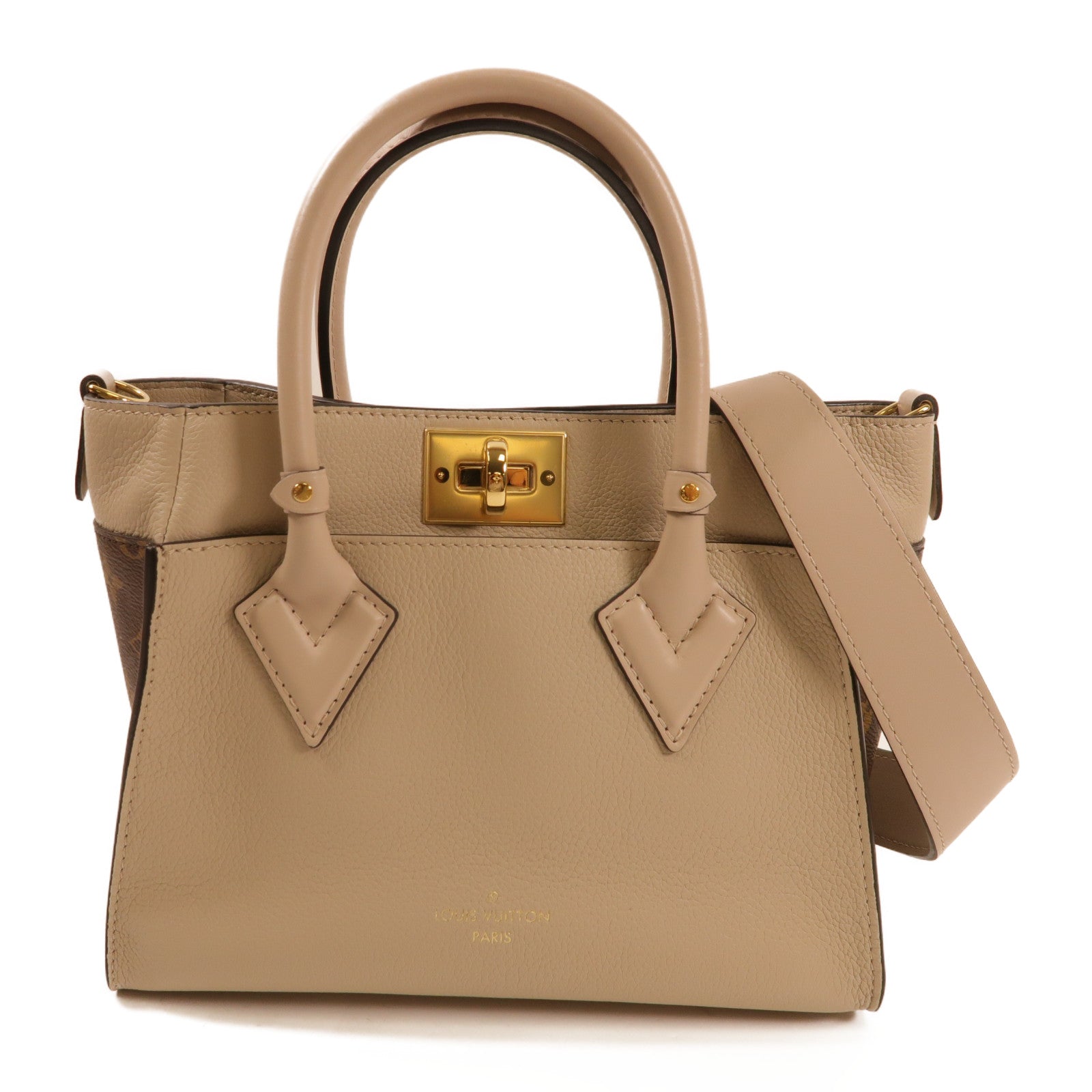 LOUIS VUITTON 牛皮皮革/Monogram On My Side PM手挽肩背兩用袋