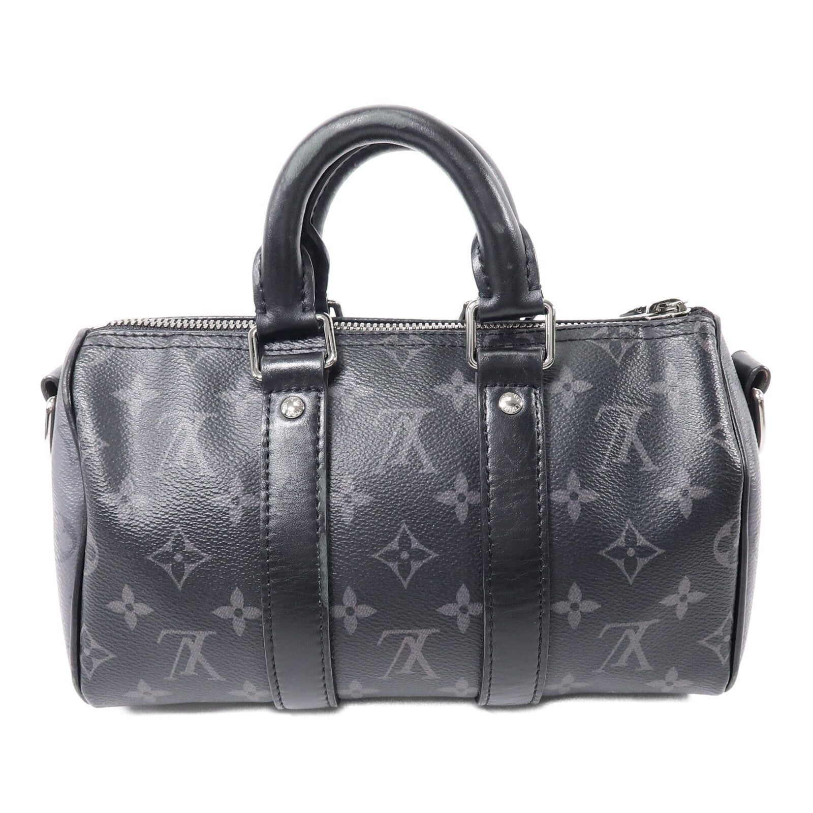LOUIS VUITTON Monogram Eclipse Keepall Bandouliere 25肩背袋