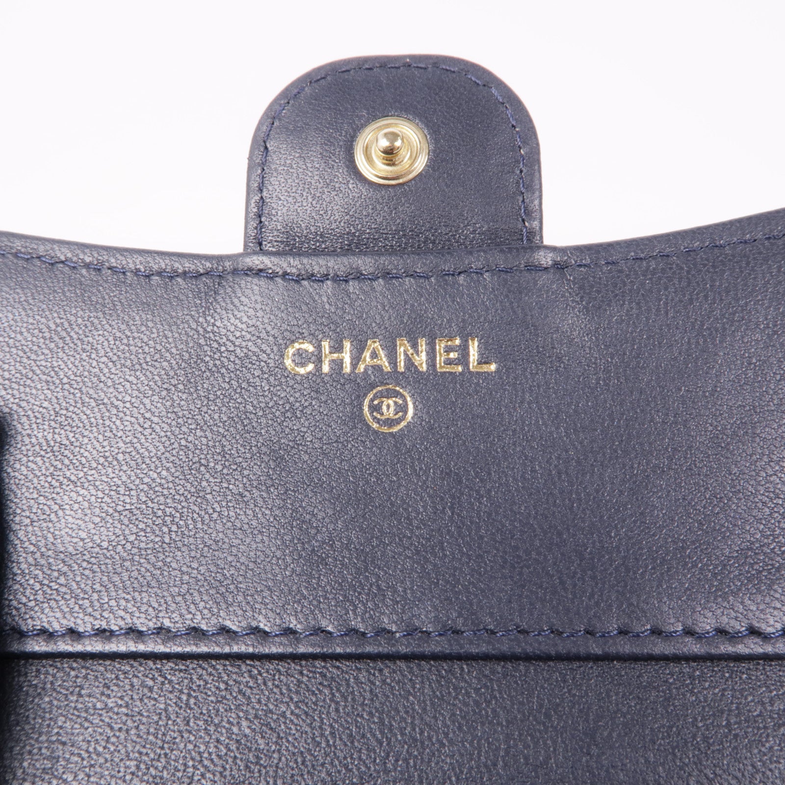 CHANEL 羊皮皮革Wallet金扣錢包