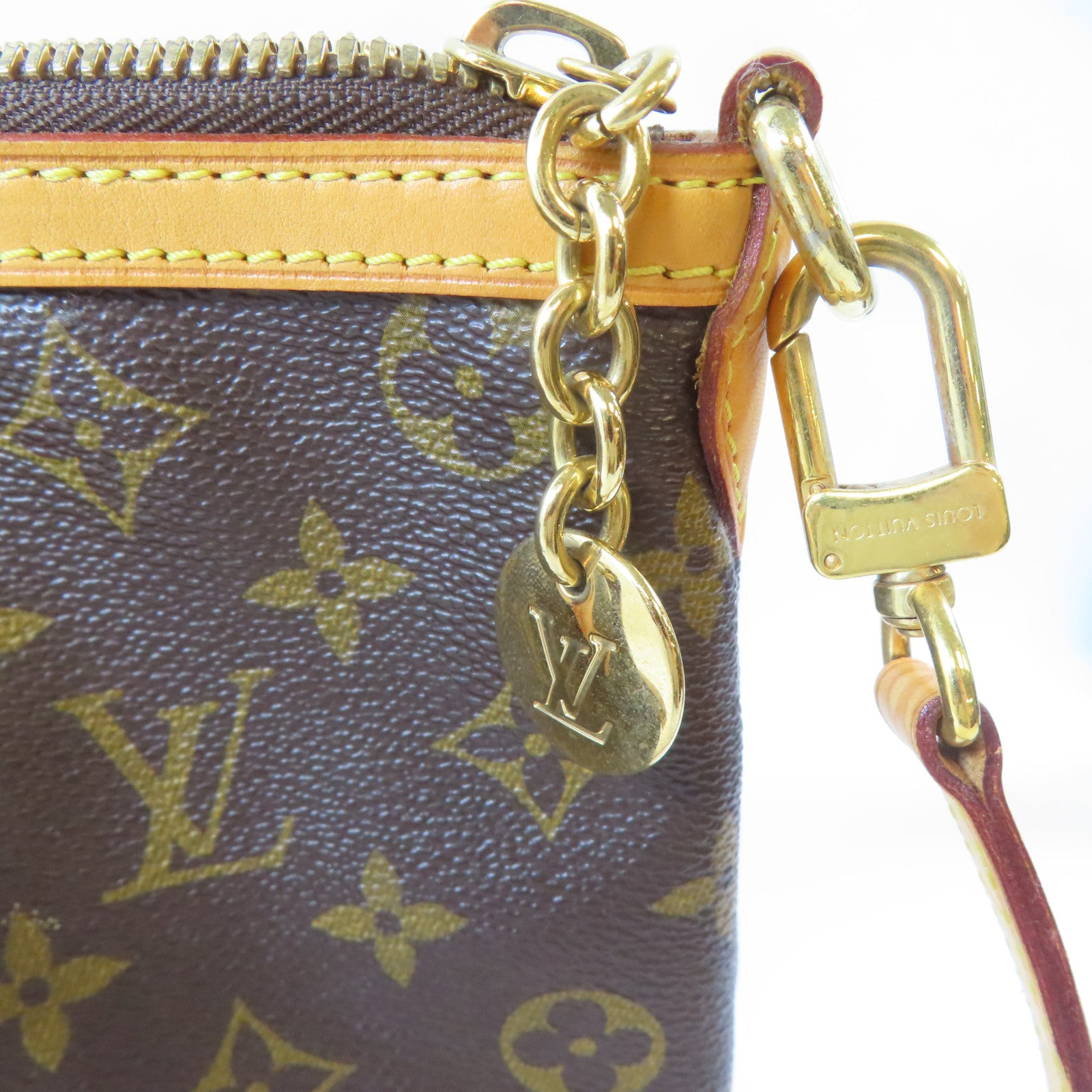 LOUIS VUITTON Monogram Palermo PM金扣手挽肩背兩用袋啡色