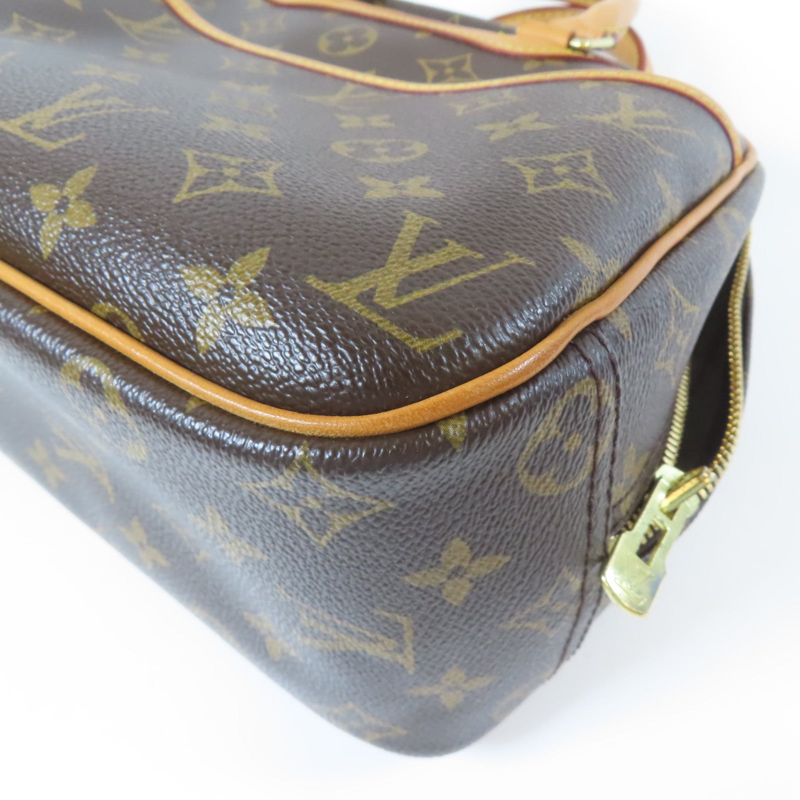 LOUIS VUITTON Monogram Trouville Handbag金扣手挽袋啡色