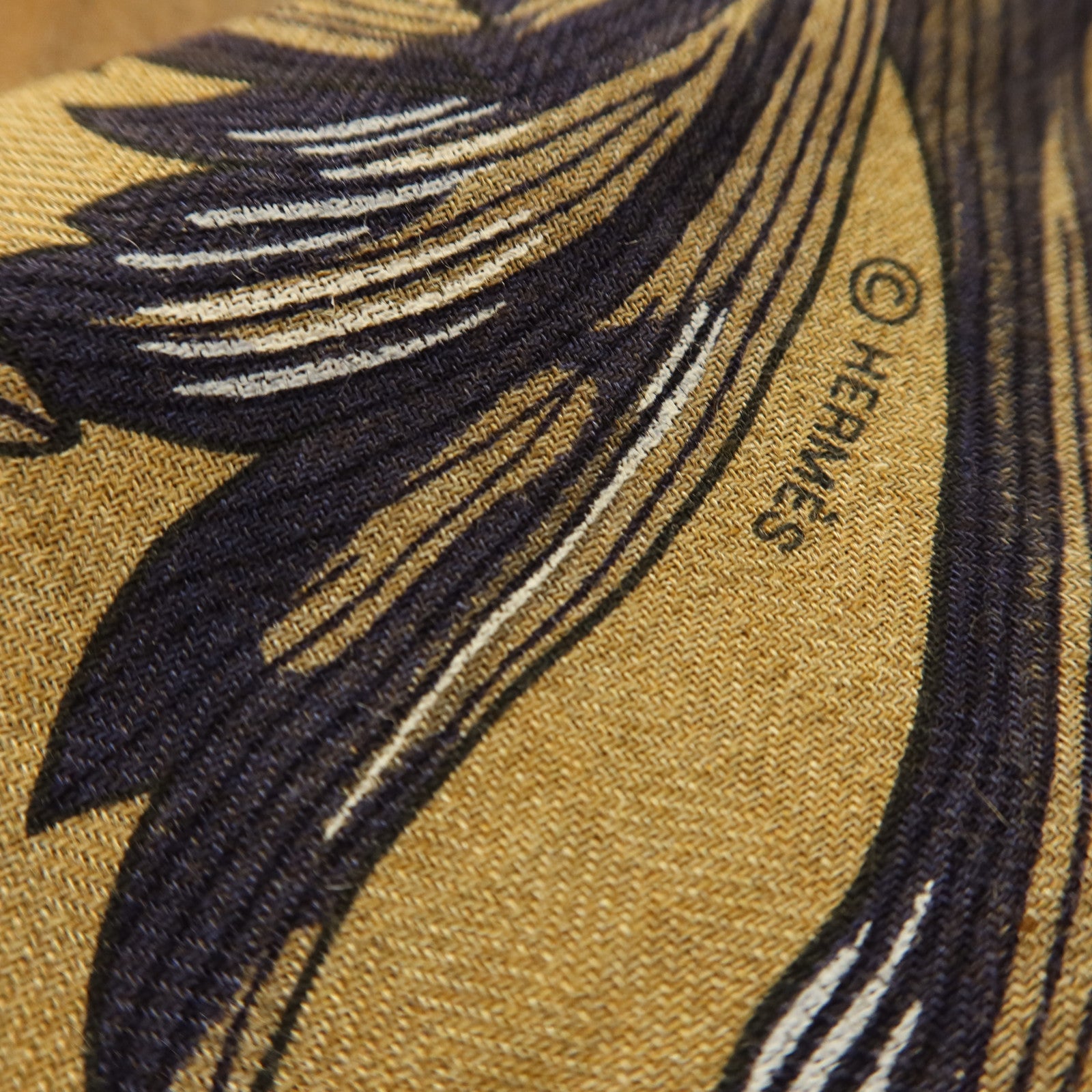 HERMES 羊絨/絲質Scarf絲巾