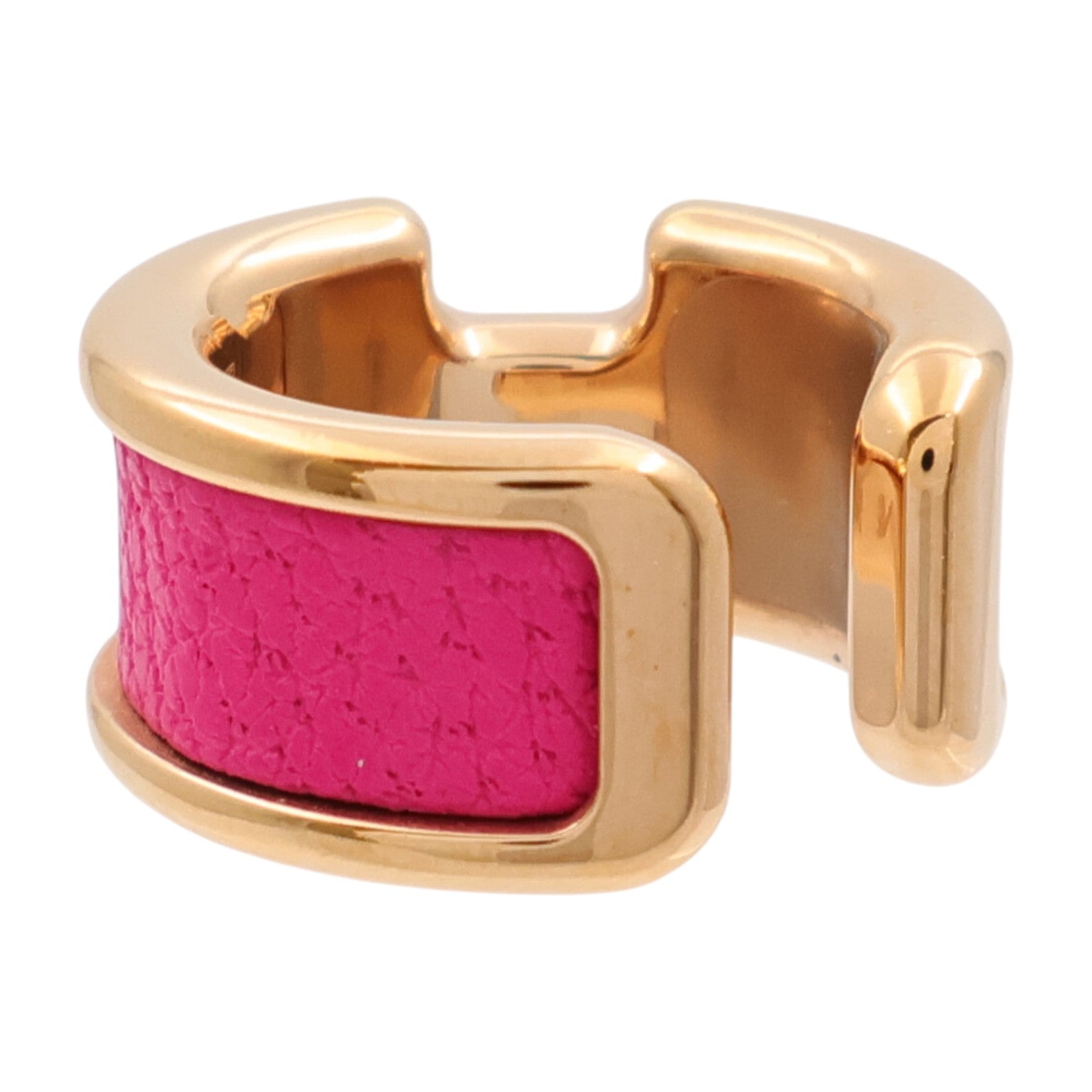 HERMES 金屬/Madame皮革Olympe Ear Cuff Small Model耳骨夾Rose Shocking
