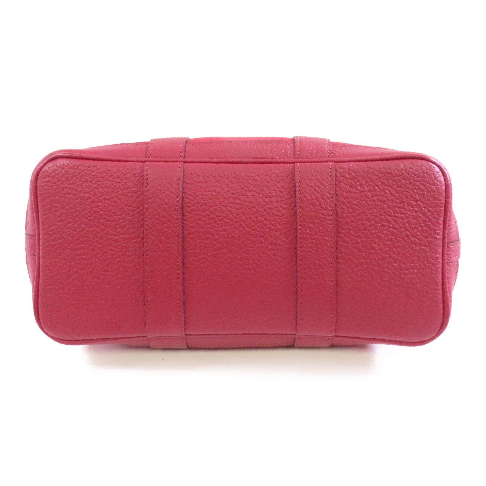 HERMES 帆布Garden Party TPM銀扣手挽袋Rouge Casaque/紅色