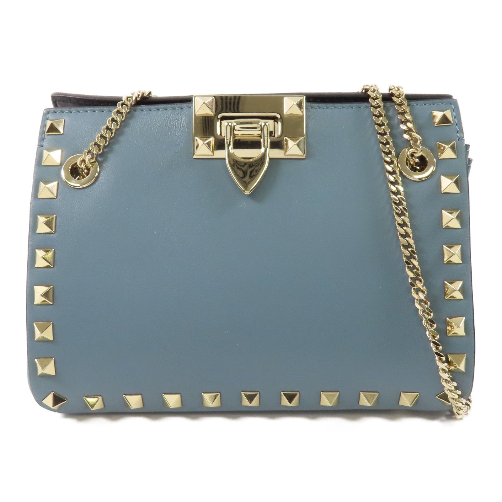 Valentino 牛皮皮革Chain Shoulder Bag金扣鏈帶肩背袋