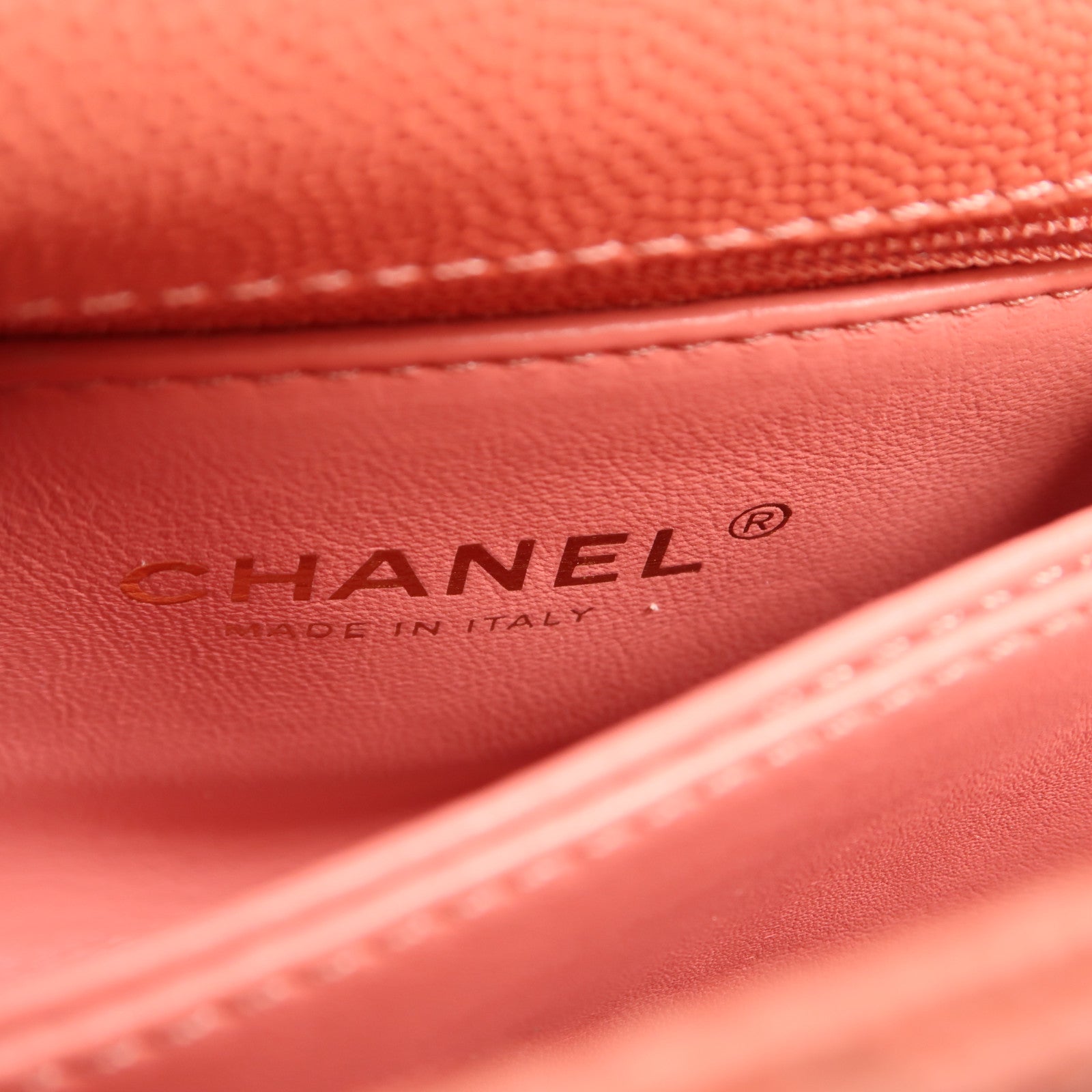 CHANEL 牛皮皮革Coco Handle Mini金扣鏈帶手挽肩背兩用袋