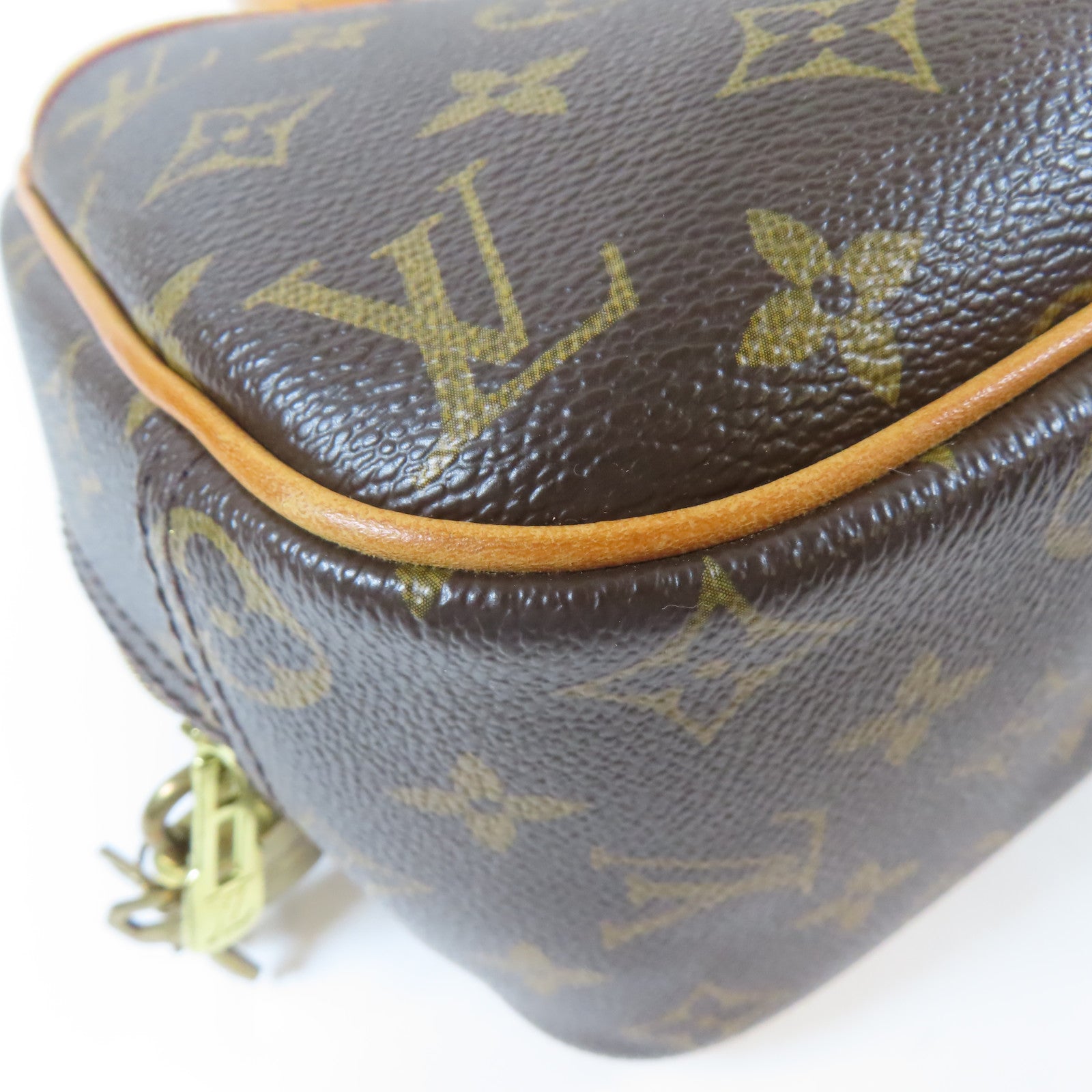 LOUIS VUITTON Monogram Trouville Handbag金扣手挽袋啡色