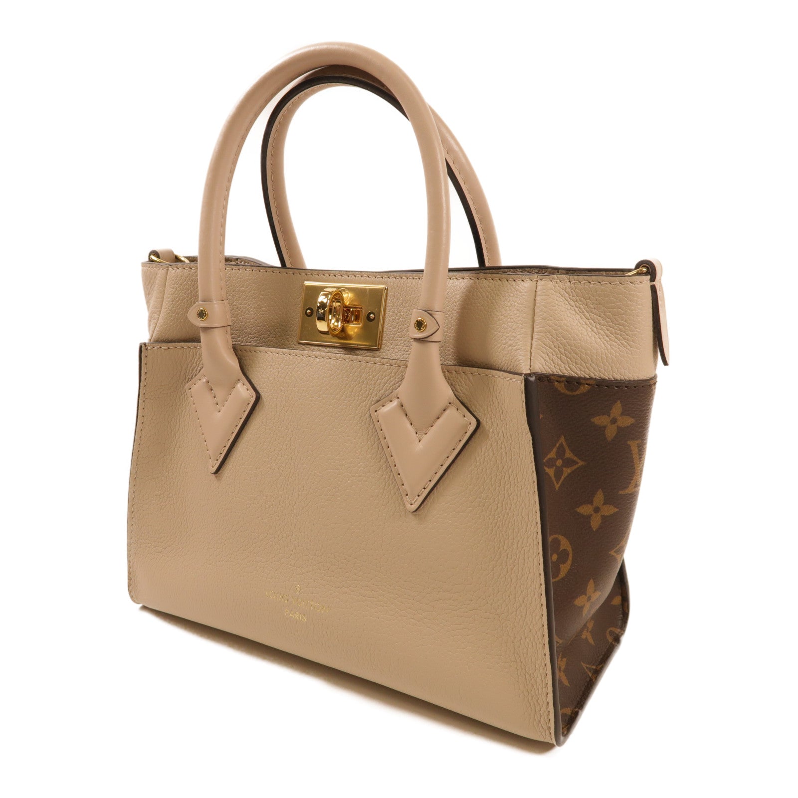 LOUIS VUITTON 牛皮皮革/Monogram On My Side PM手挽肩背兩用袋