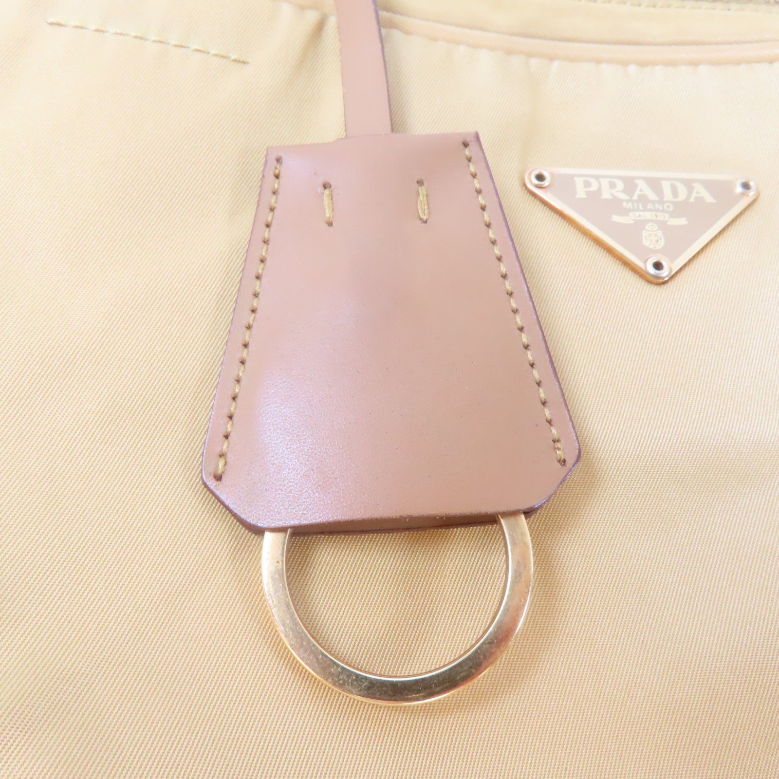 PRADA 【激減優惠】尼龍Shoulder Bag金扣肩背袋金黃色