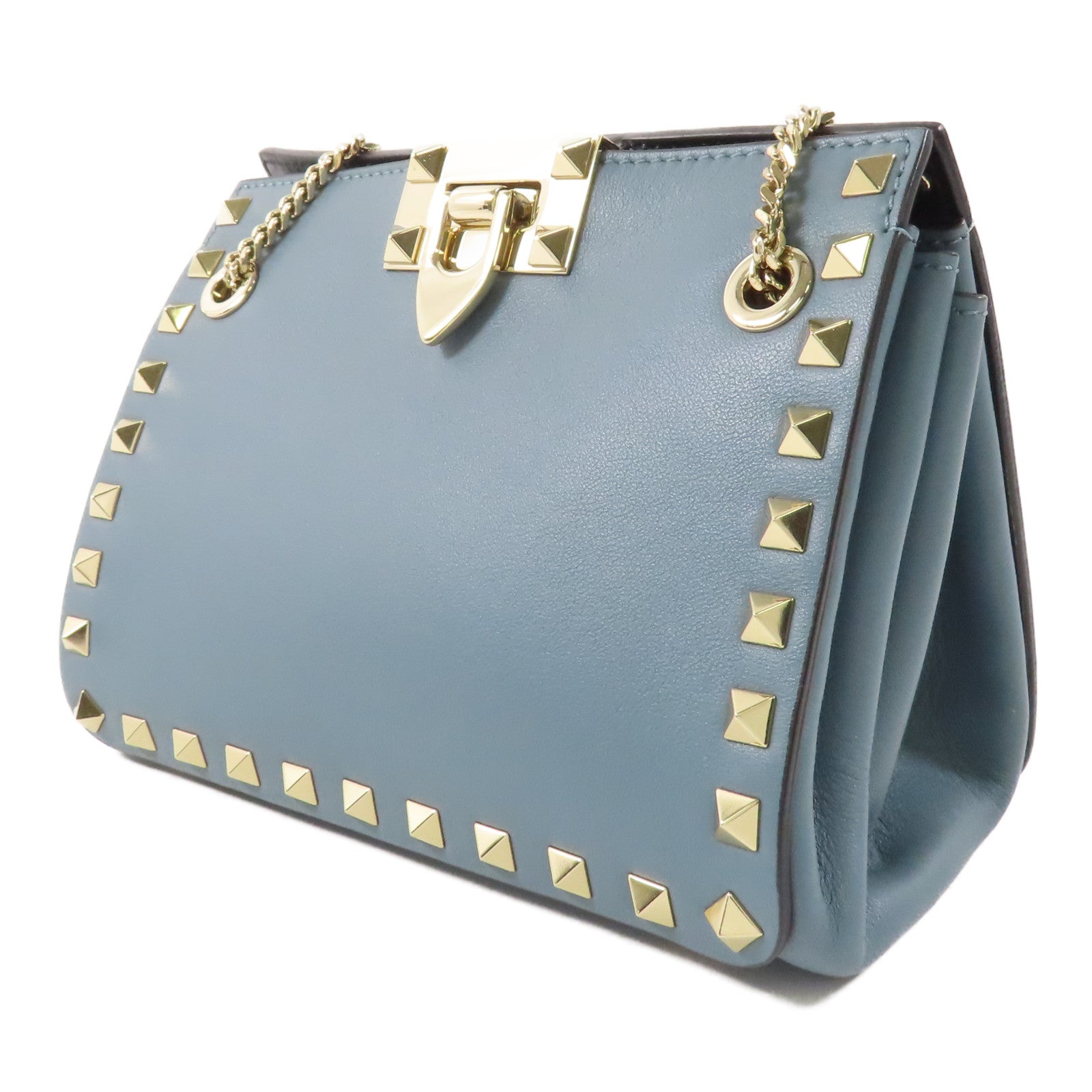Valentino 牛皮皮革Chain Shoulder Bag金扣鏈帶肩背袋