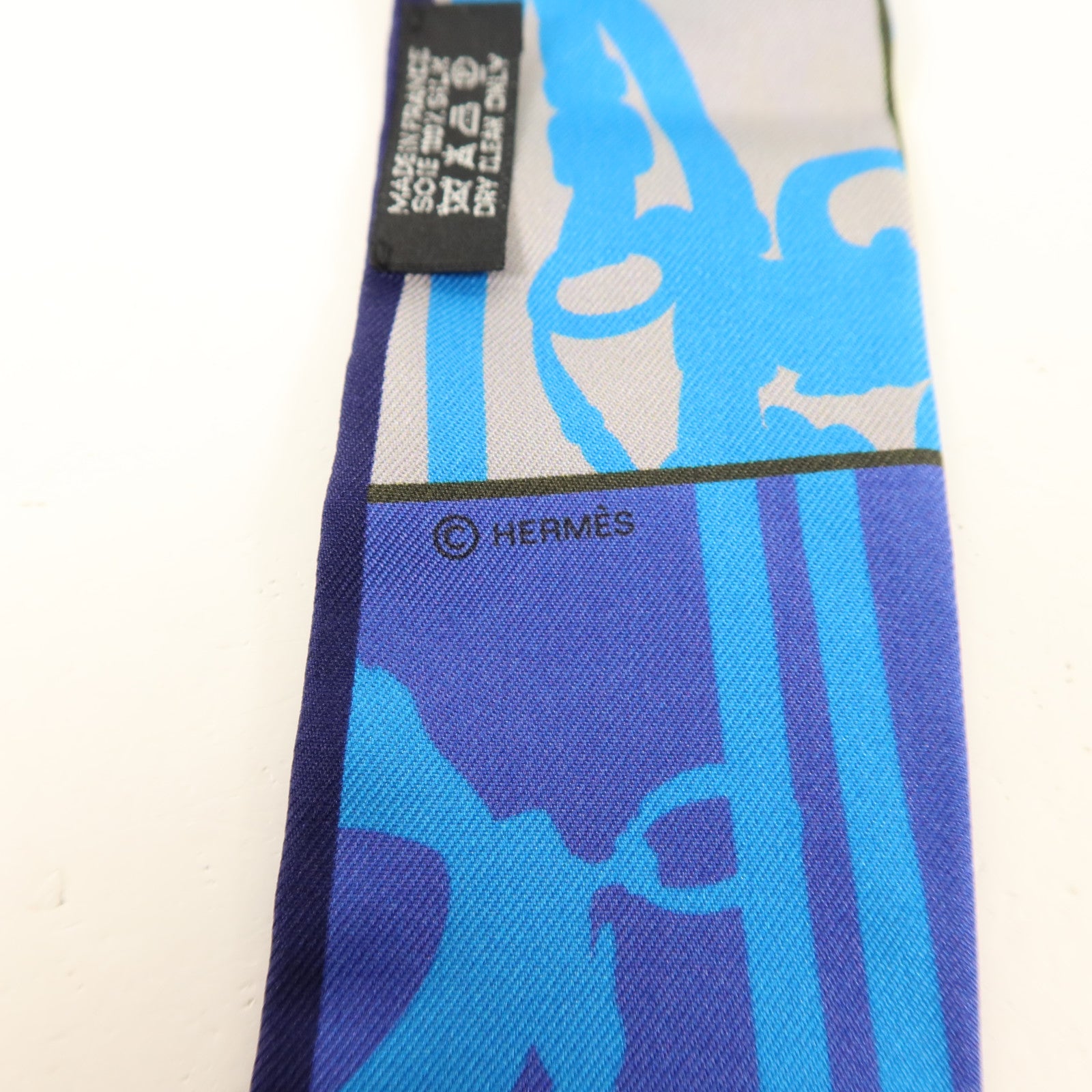 HERMES 絲質Twilly絲巾