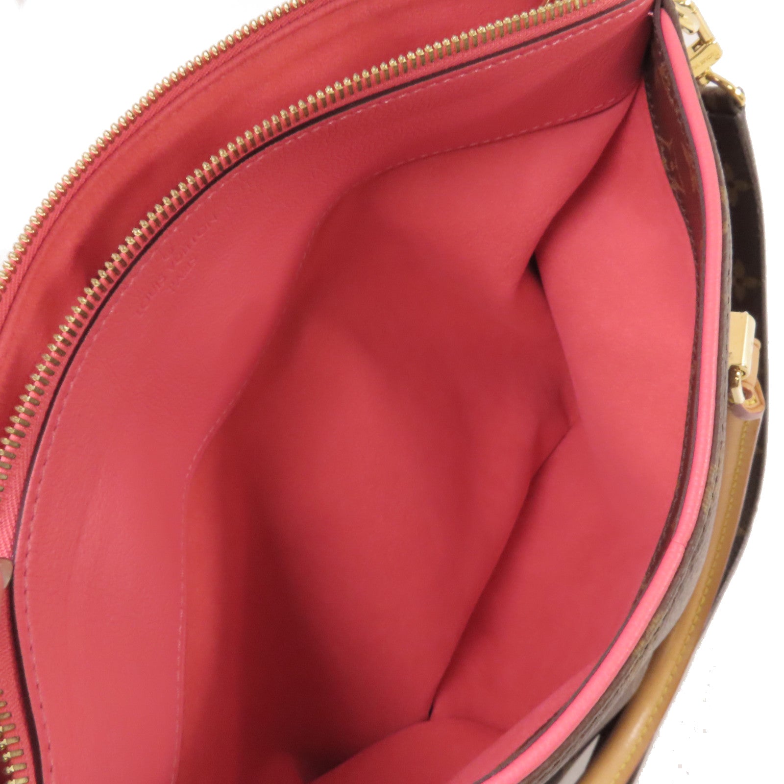 LOUIS VUITTON Monogram Pallas 2Way Shoulder Bag金扣手挽肩背兩用袋啡色/粉紅色