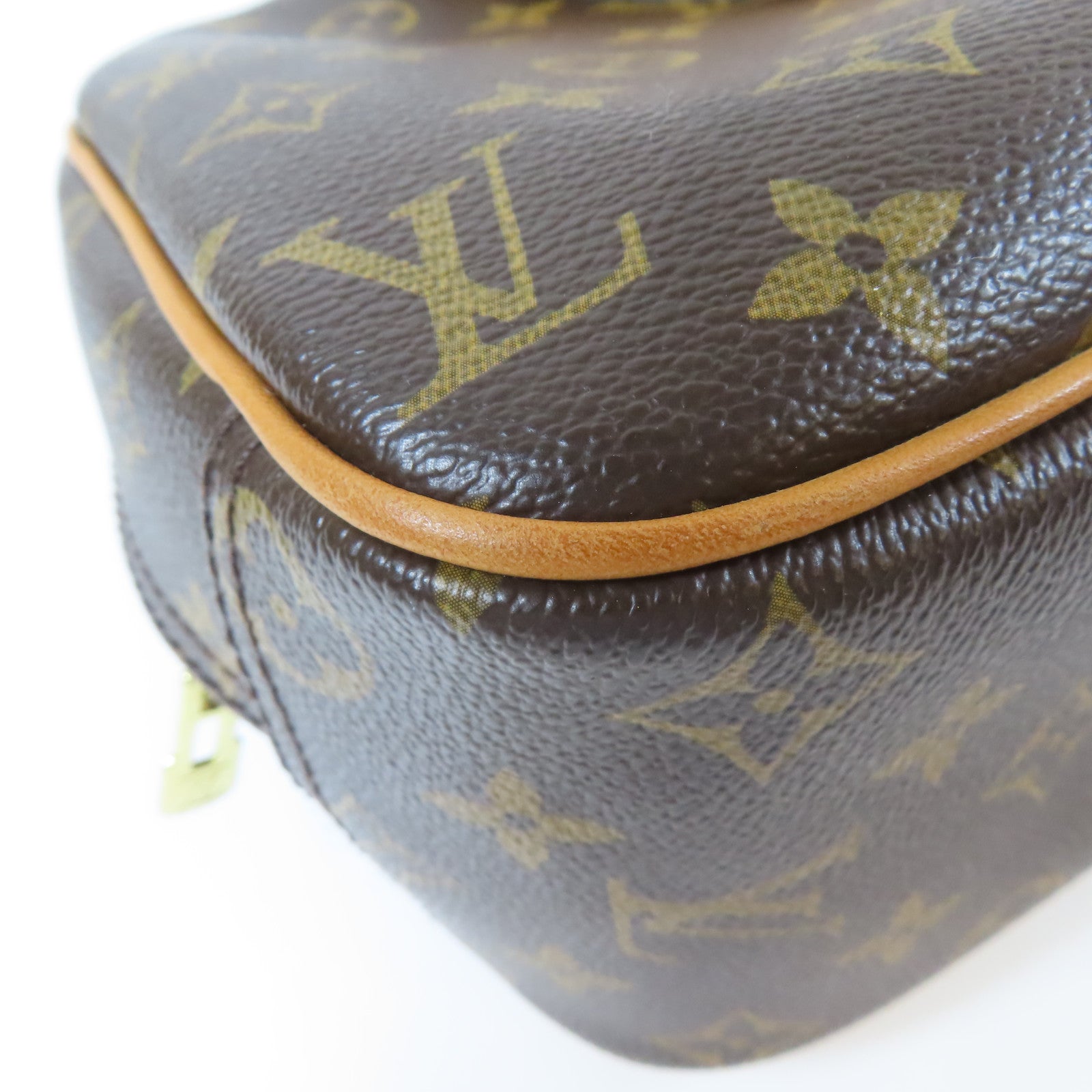 LOUIS VUITTON Monogram Trouville Handbag金扣手挽袋啡色