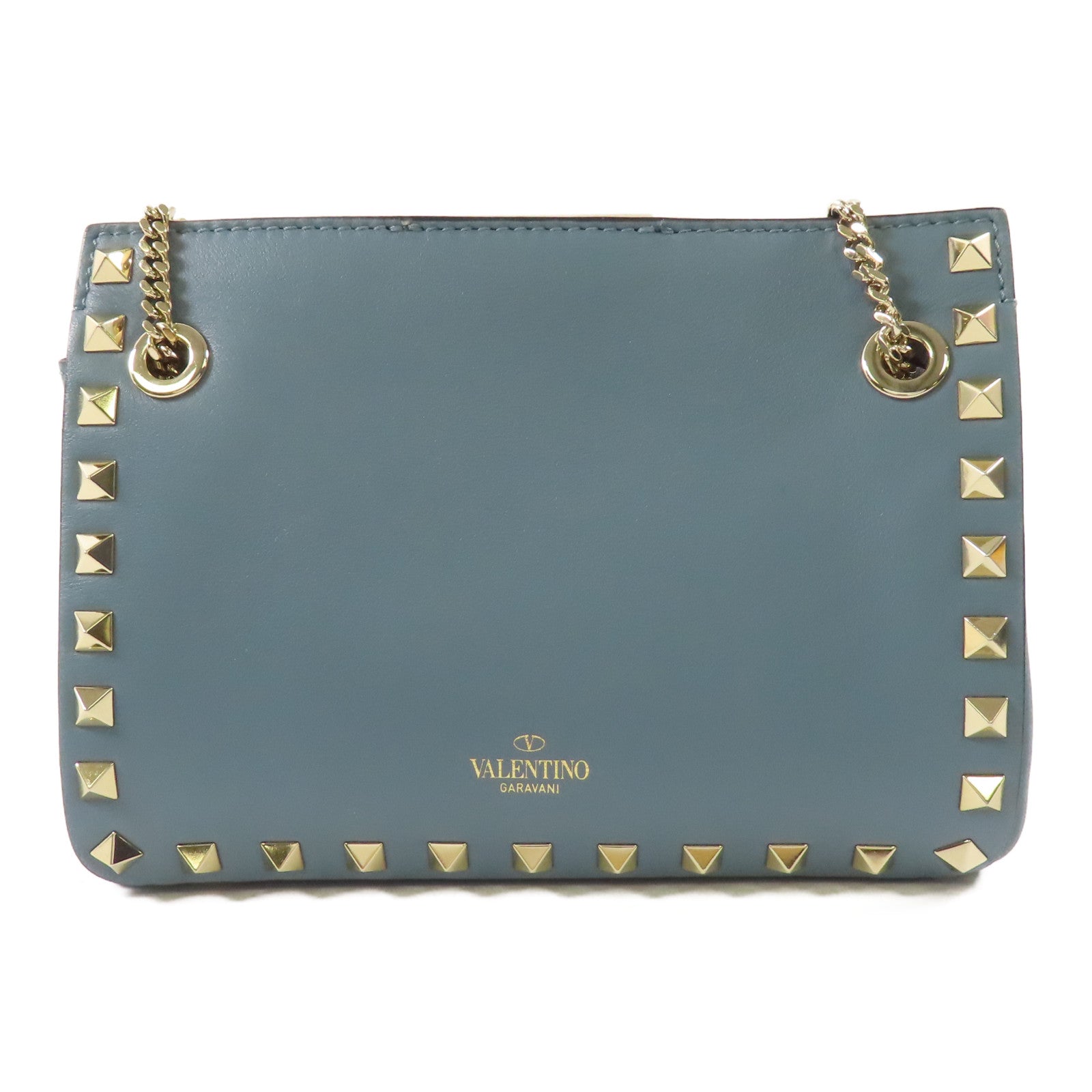 Valentino 牛皮皮革Chain Shoulder Bag金扣鏈帶肩背袋