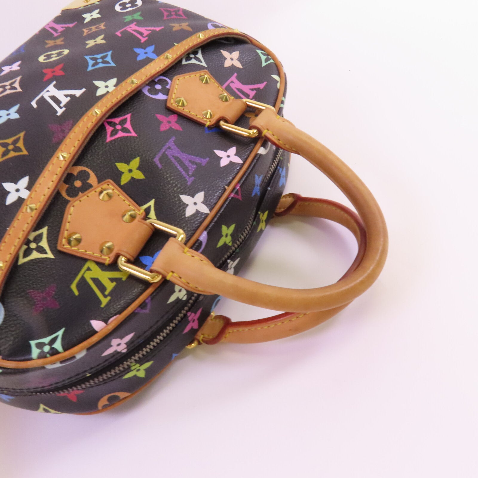 LOUIS VUITTON Monogram Multicolor Trouville金扣手挽袋