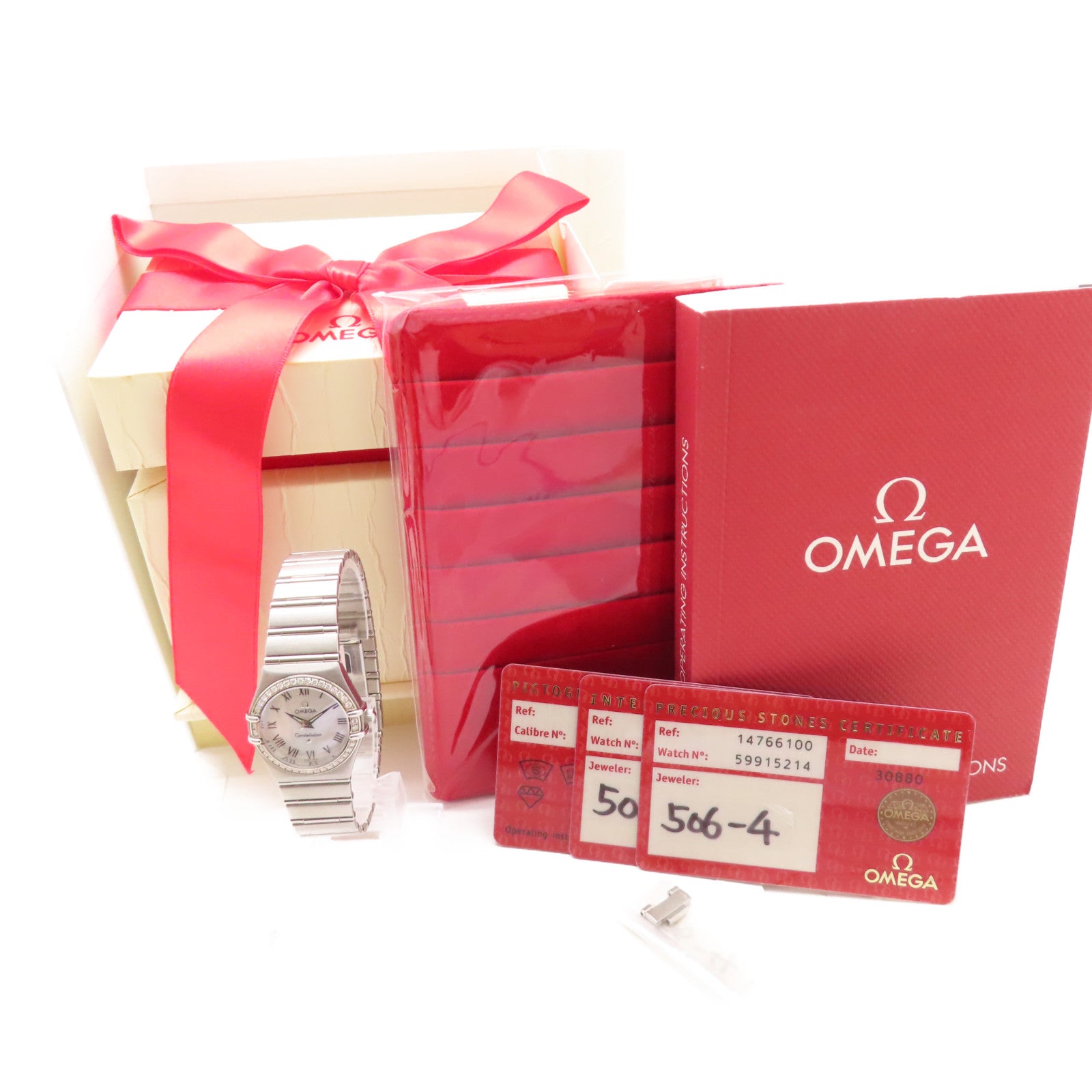 OMEGA Constellation Mini不鏽鋼手錶石英機芯白色